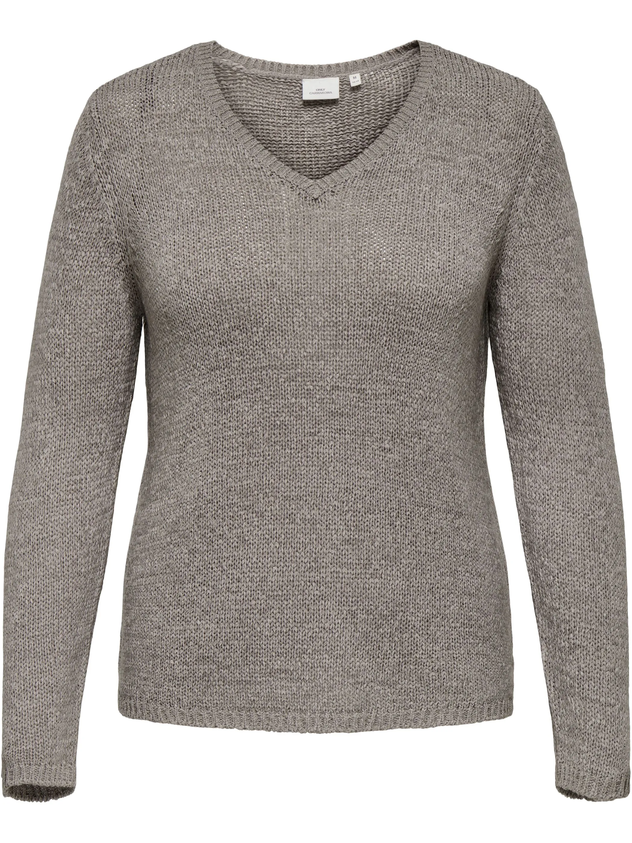Only Carmakoma 15352725 CARGEENA L/S V-NECK K Braun 913103 291077 1