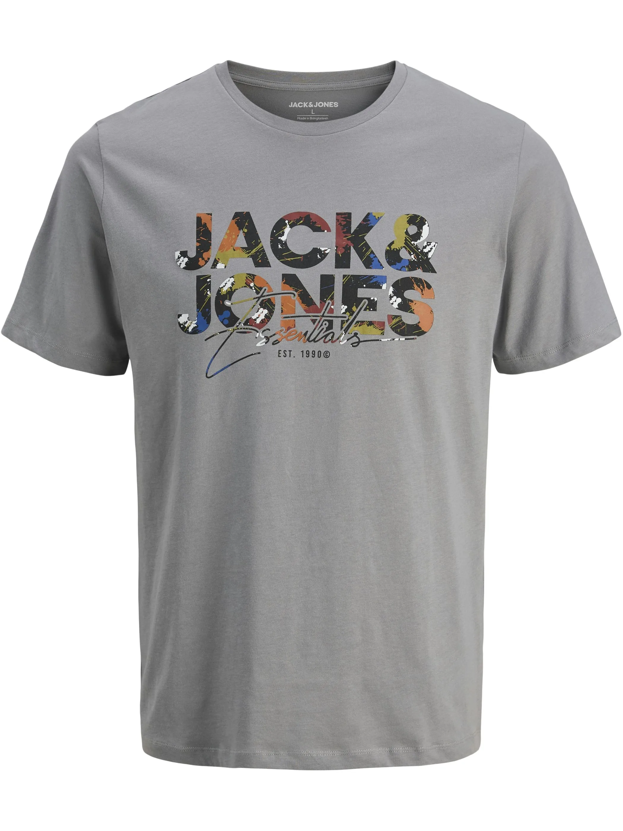 Jack Jones 12278523 JJGEPLAS TEE SS CREW Grau 913158 278262 1