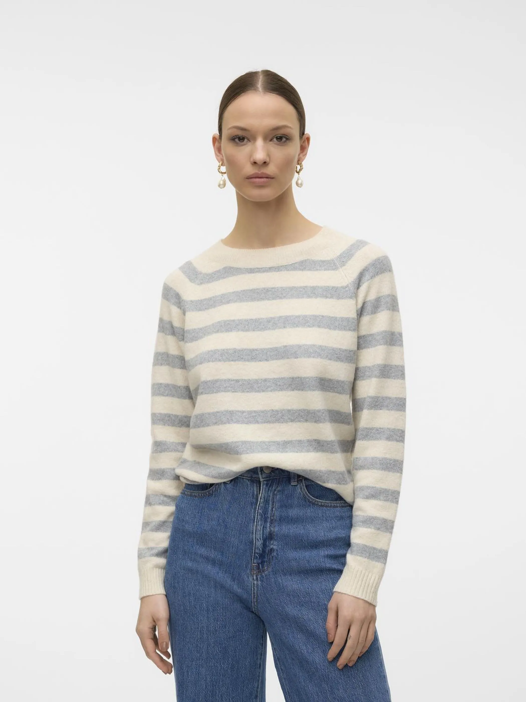 Vero Moda 10201022 VMDOFFY LS O-NECK BLO Weiß 790647 222913005 5