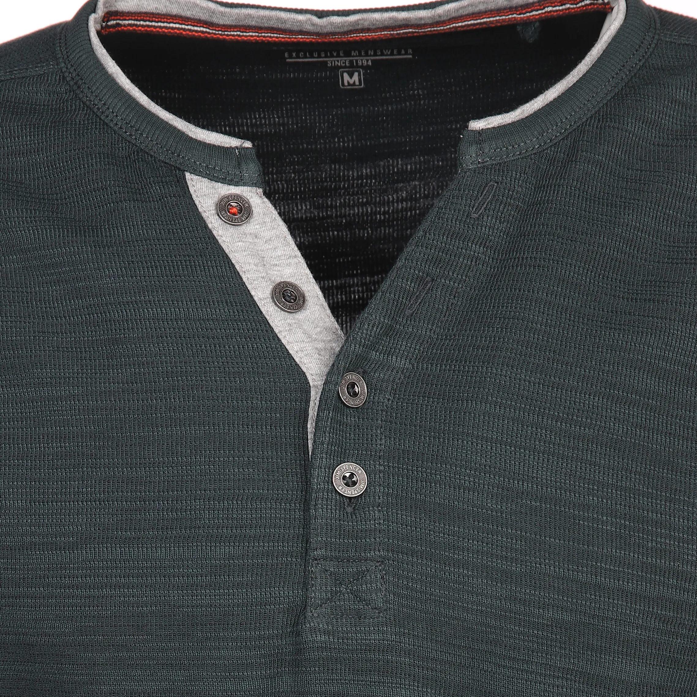 Jim Spencer He. Henleyshirt 1/1 Arm space Grün 883497 DK GREEN 3 Jim Spencer He. Henleyshirt 1/1 Arm space Grün 883497 DK GREEN 3