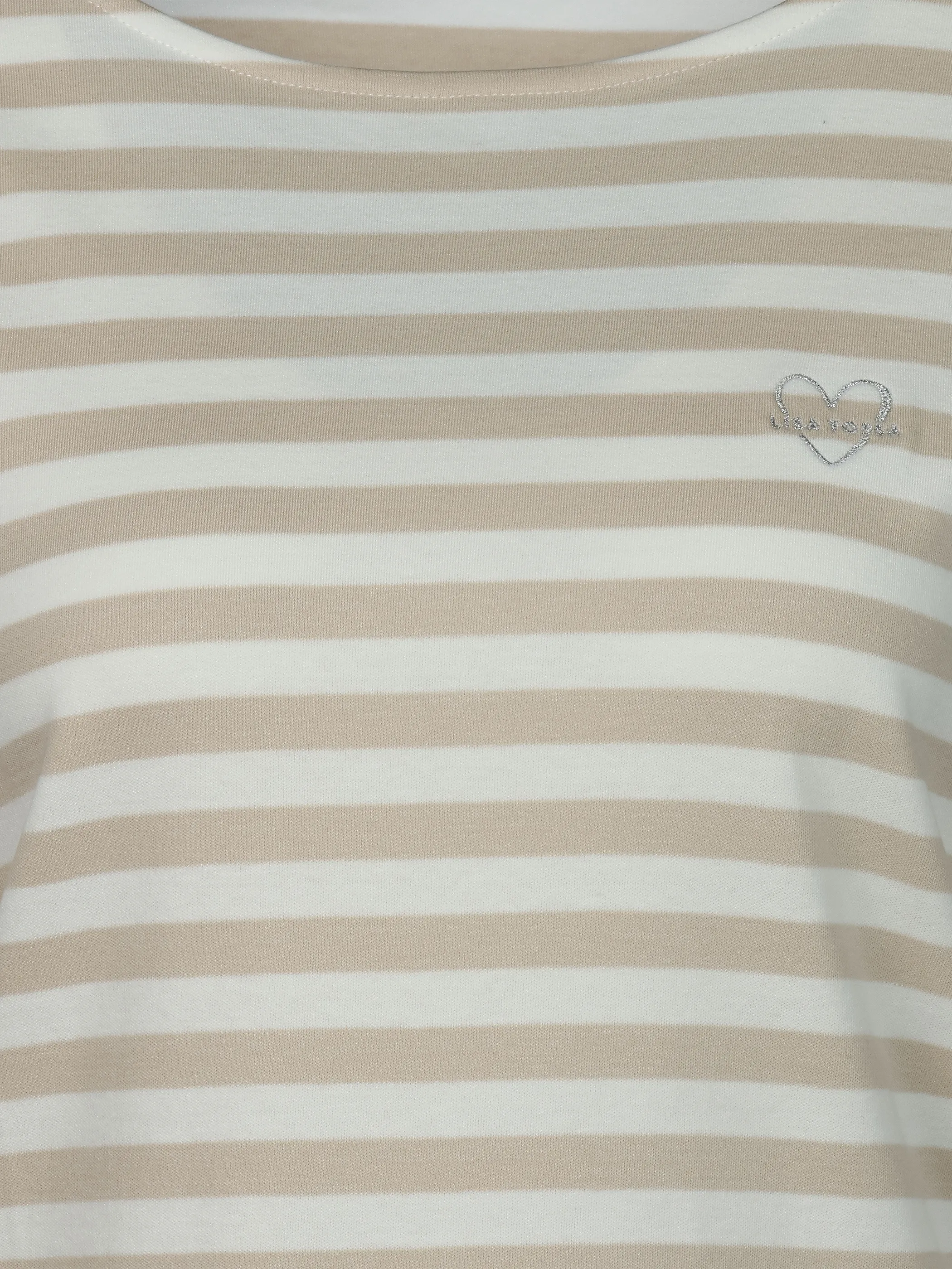 Lisa Tossa Da-Steifenshirt, 3/4 Arm Beige 921026 FRENCH OAK 3