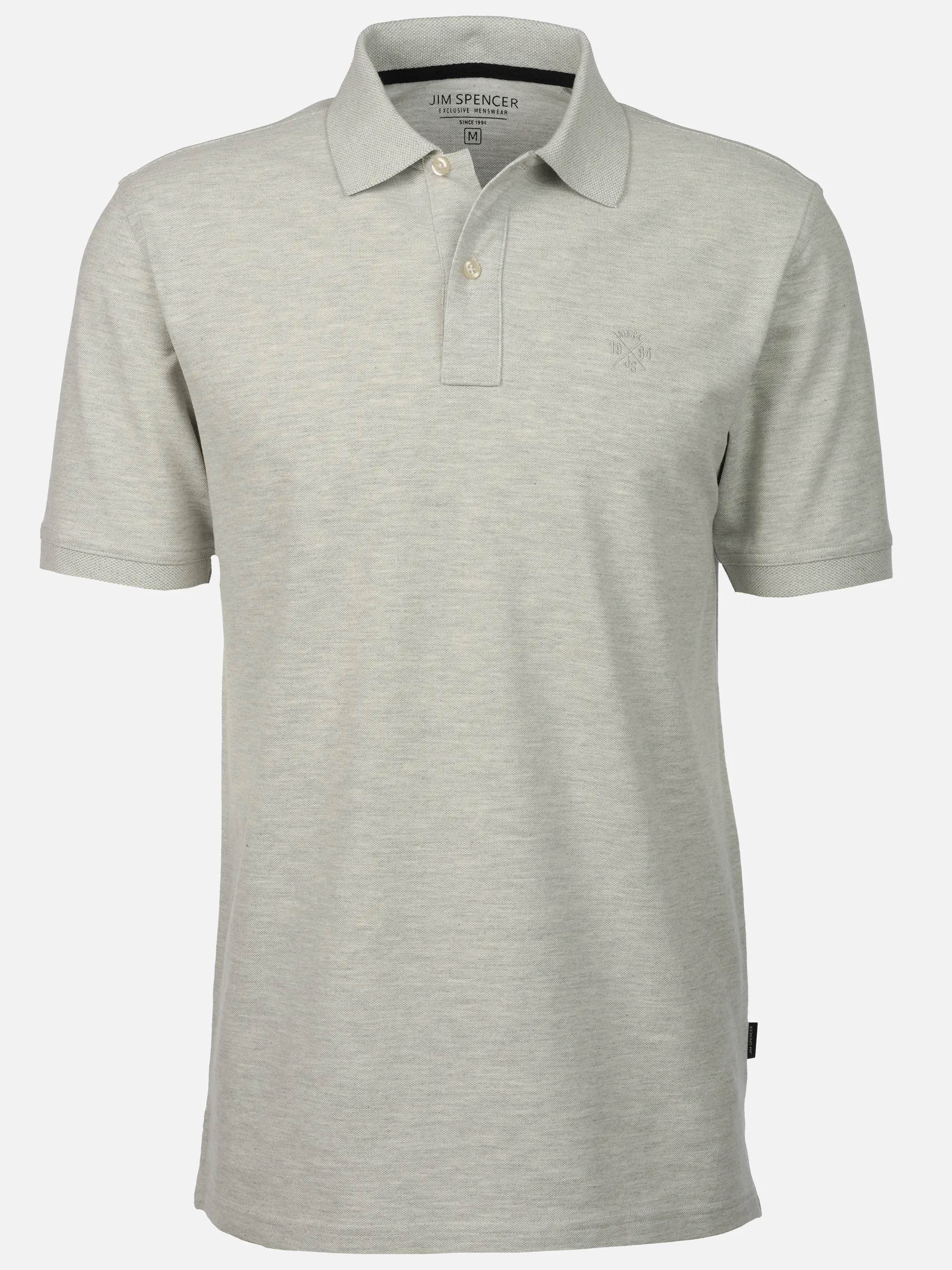 Jim Spencer He. Poloshirt 1/2 Arm basic Silber 922513 LGREYTWIST 1