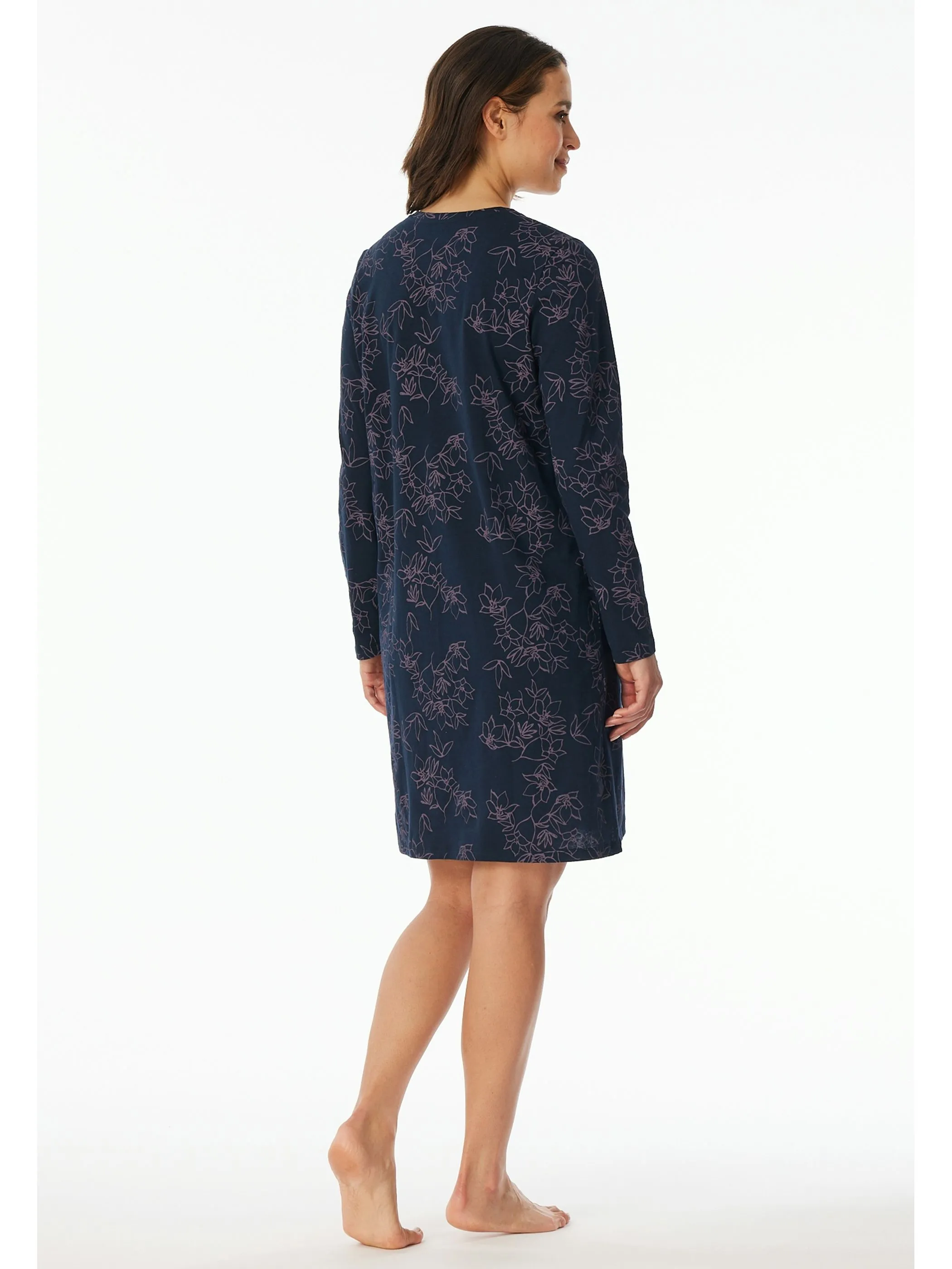 UNCOVER by Schiesser 182851 Sleepshirt 1/1 Arm, 95c Blau 914231 804 2