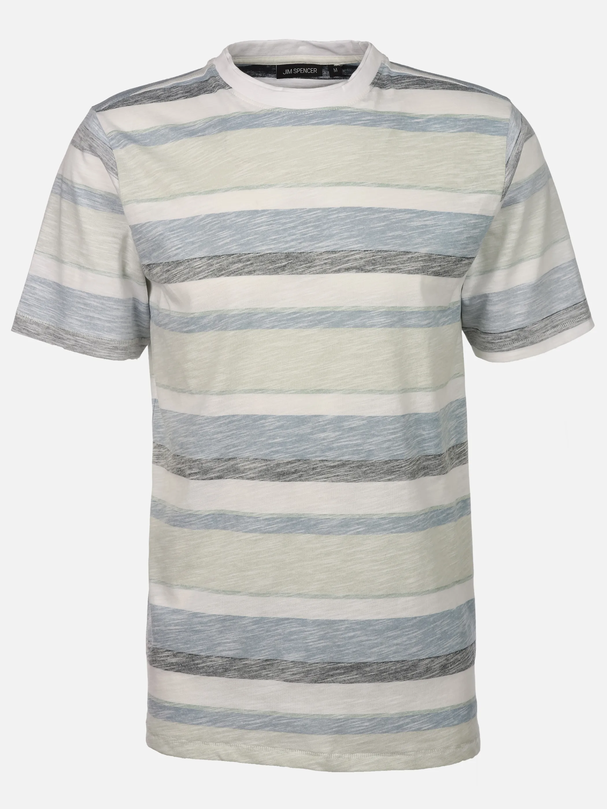 Jim Spencer He. T-Shirt 1/2 Arm stripe Grün 925194 MINTSTRIPE 1