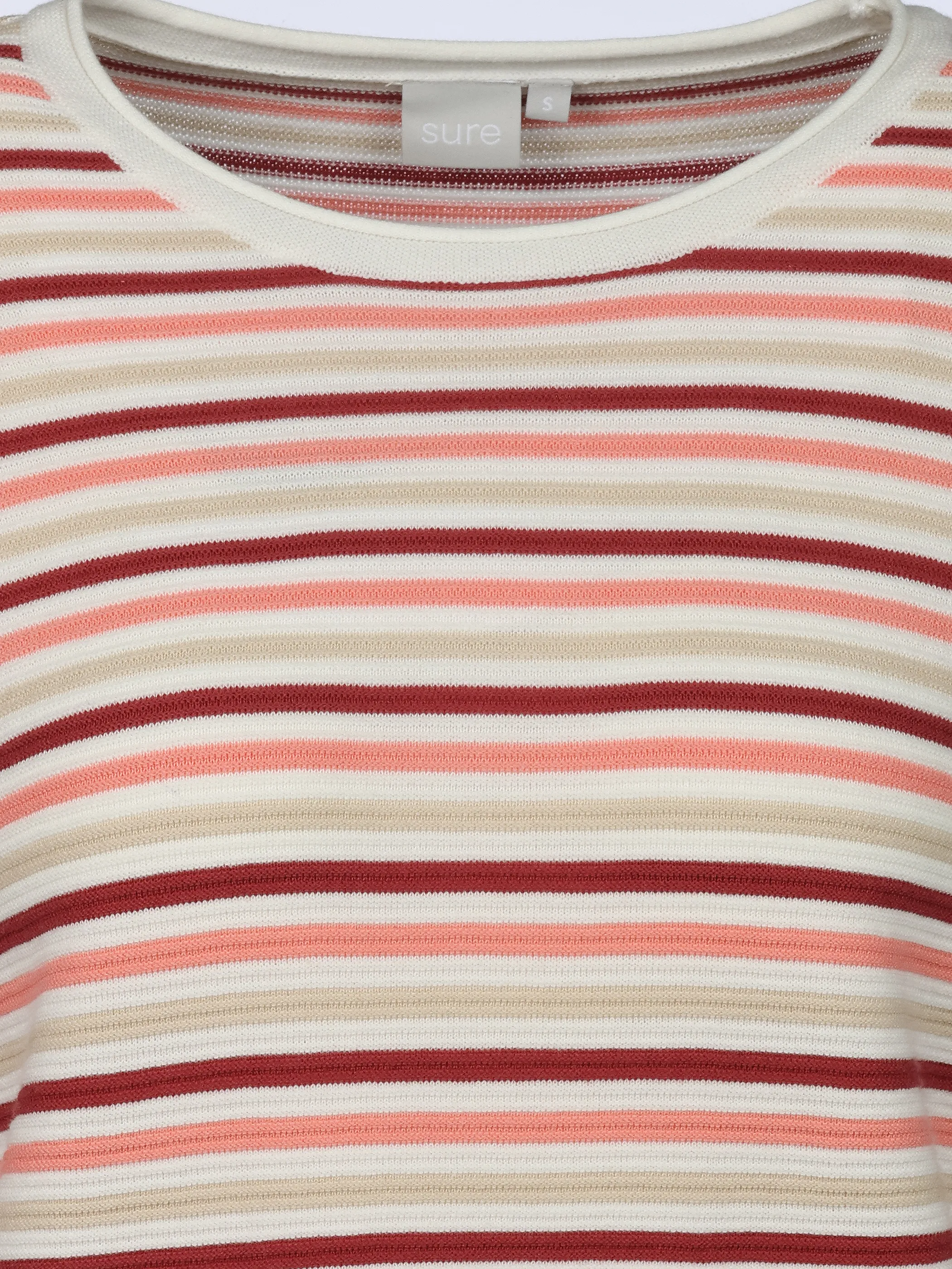 Sure Da-Streifen-Pullover Rot 920865 ROT 3