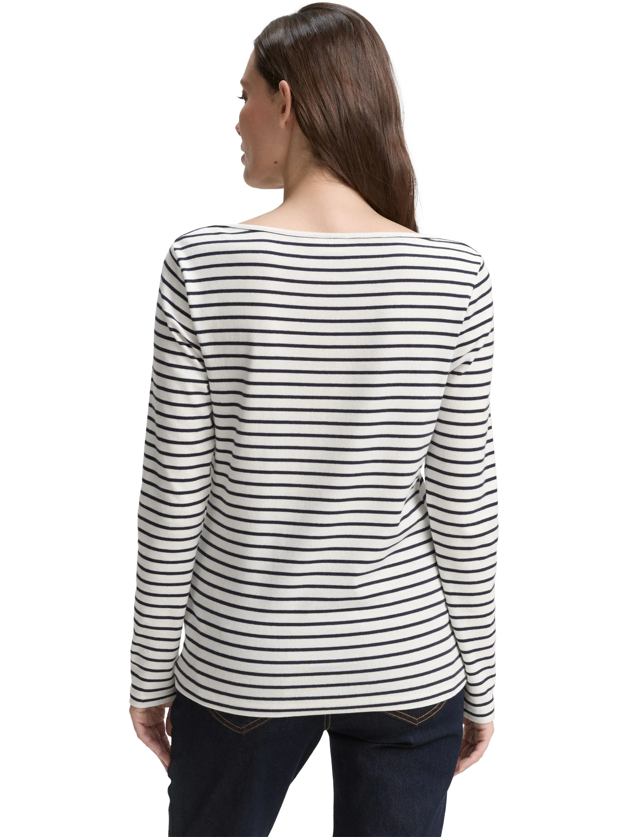 Tom Tailor 1047730 NOS T-shirt striped boatneck Weiß 914537 38585 2 Tom Tailor 1047730 NOS T-shirt striped boatneck Weiß 914537 38585 2