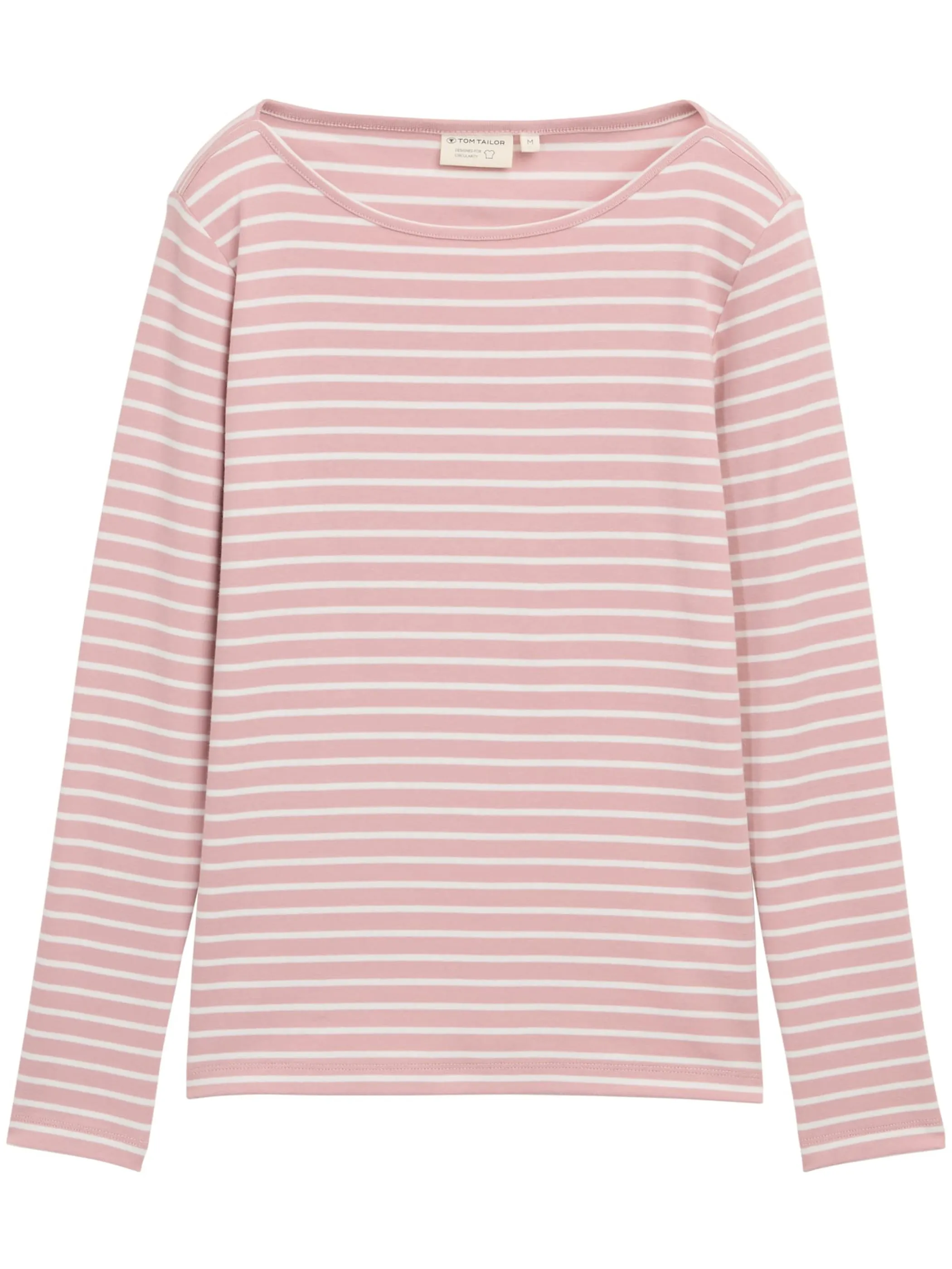 Tom Tailor 1047730 NOS T-shirt striped boatneck Rosa 914537 38586 1