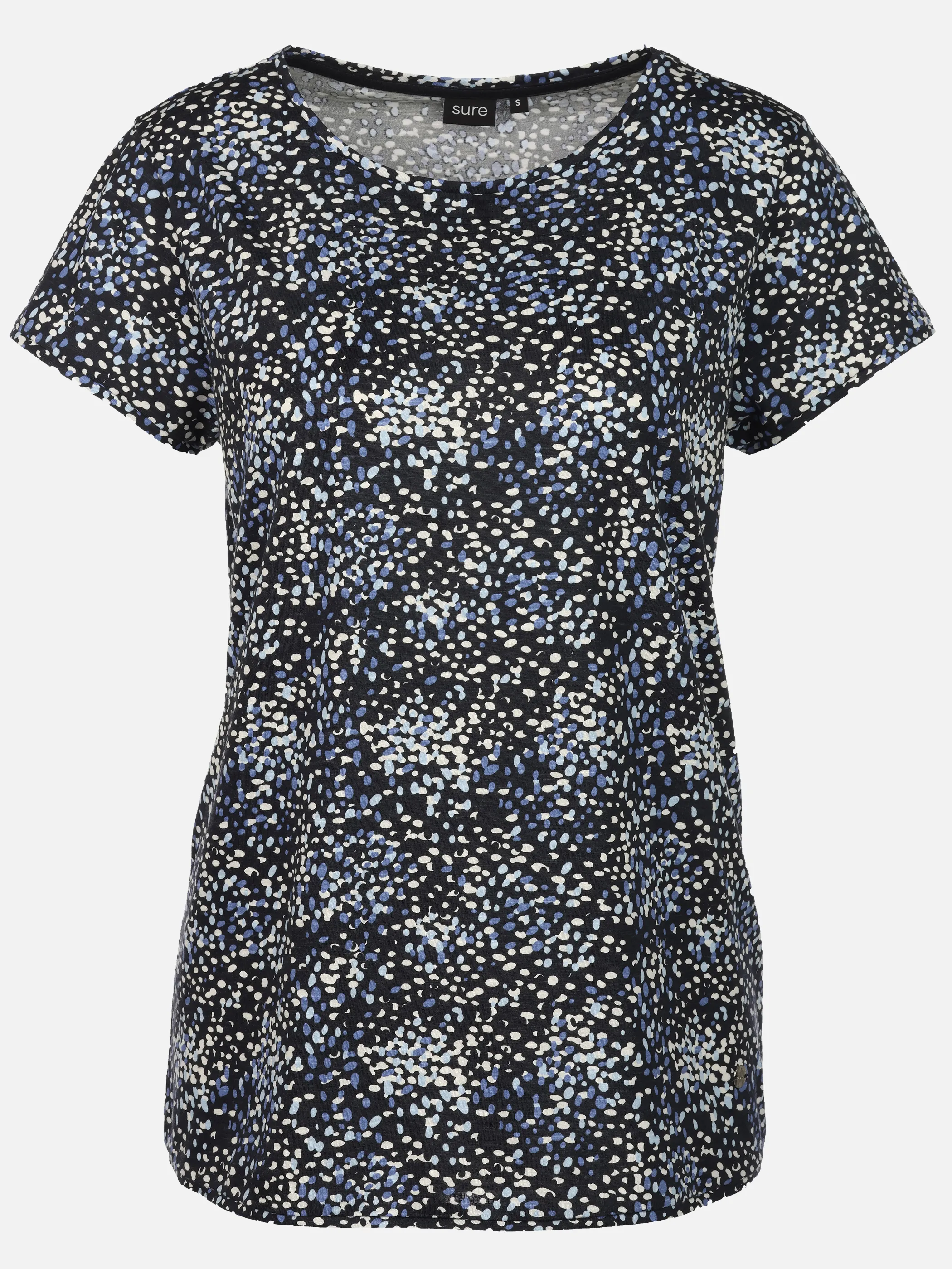 Sure Da-T-Shirt m. Alloverprint Blau 922188 SAPPHIRE 1