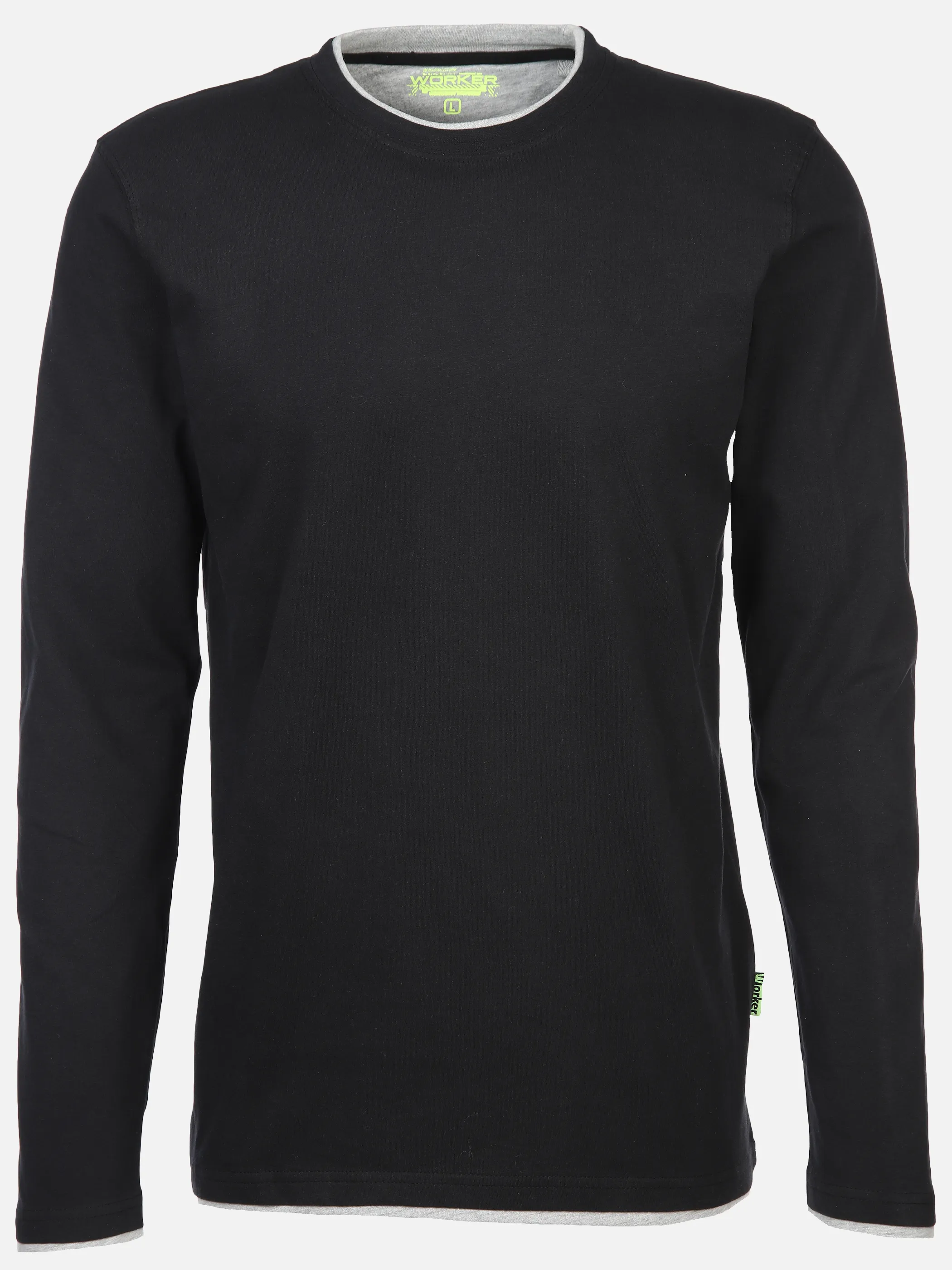 Worker He. T-Shirt 1/1 Arm Schwarz 898411 BLACK 1 Worker He. T-Shirt 1/1 Arm Schwarz 898411 BLACK 1