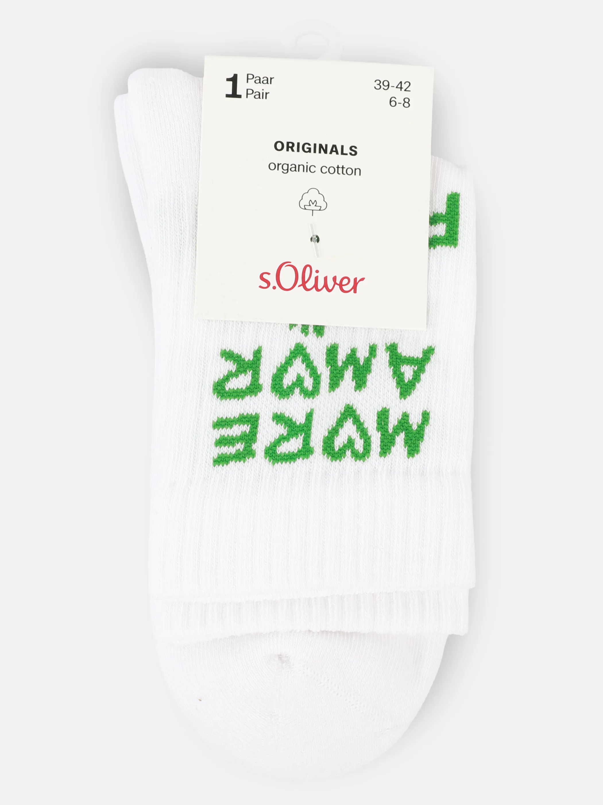 s.Oliver S20111 DA Tennis Socken Sprüche Weiß 928778 1005 2