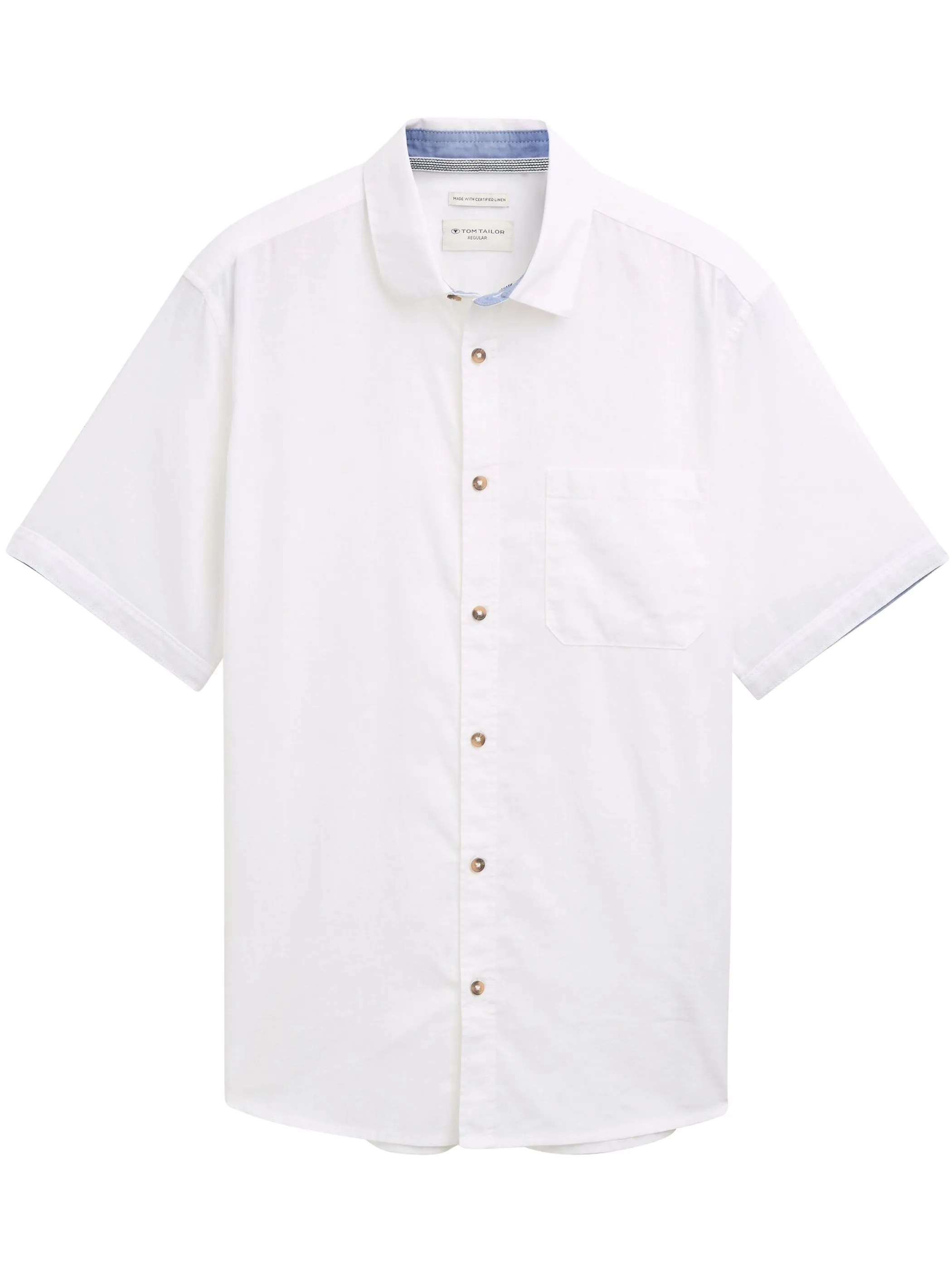 Tom Tailor 1045098 NOS cotton linen shirt Weiß 905890 20000 1