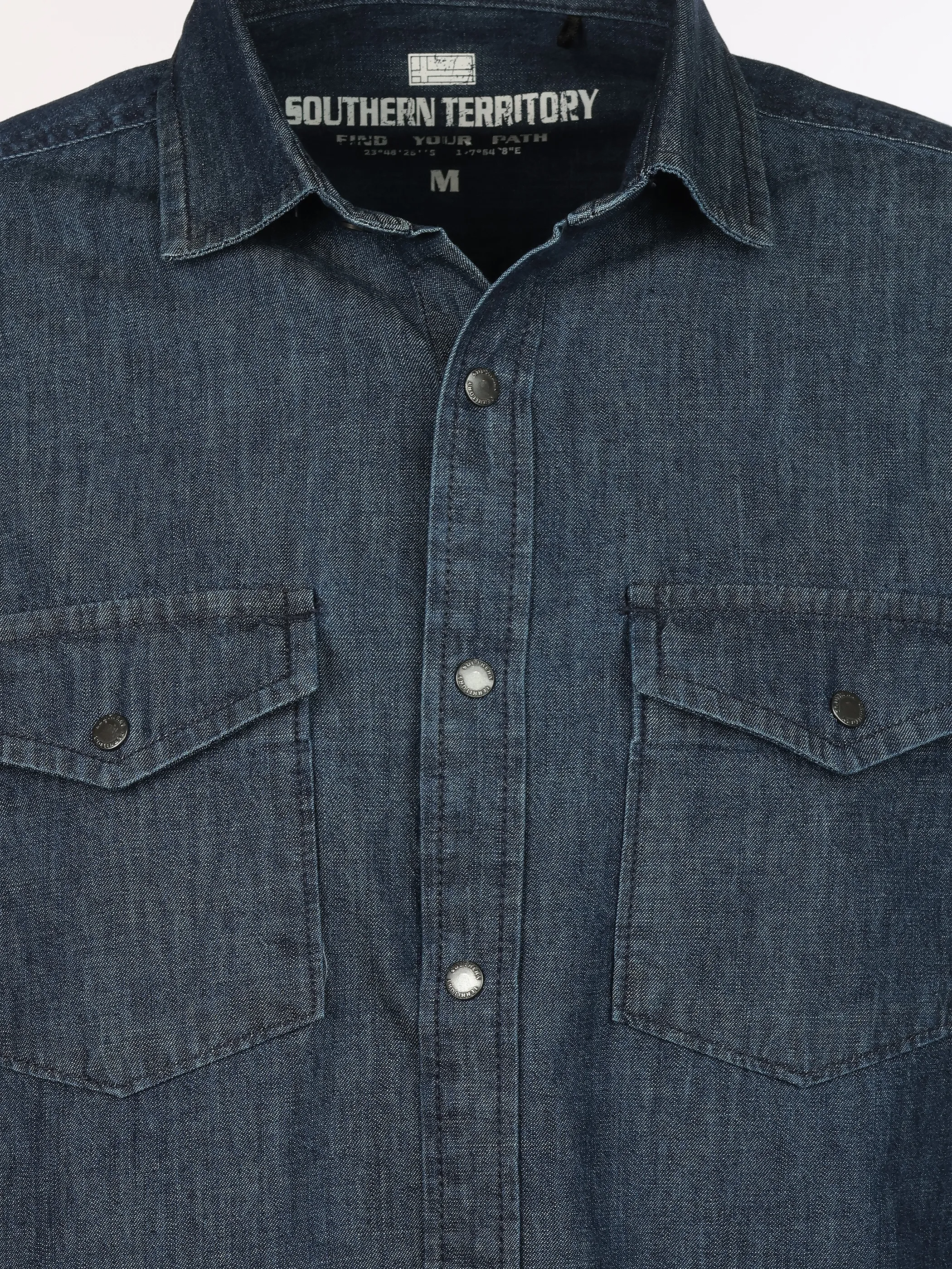 Southern Territory He. Jeanshemd 1/1 Arm Blau 915449 DK BLUE 3