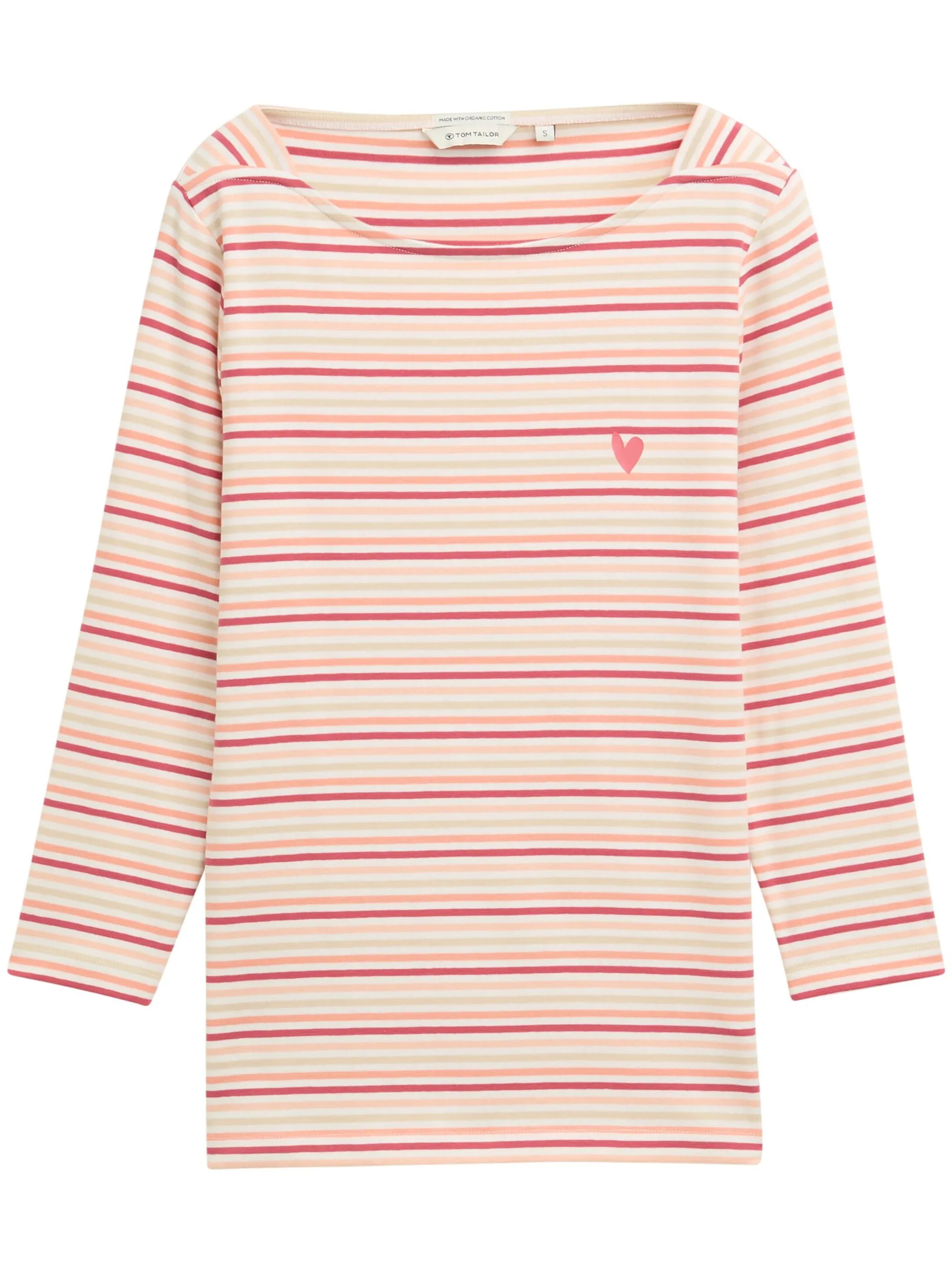 Tom Tailor 1045535 NOS T-shirt striped longsleeve Rot 905958 37373 1