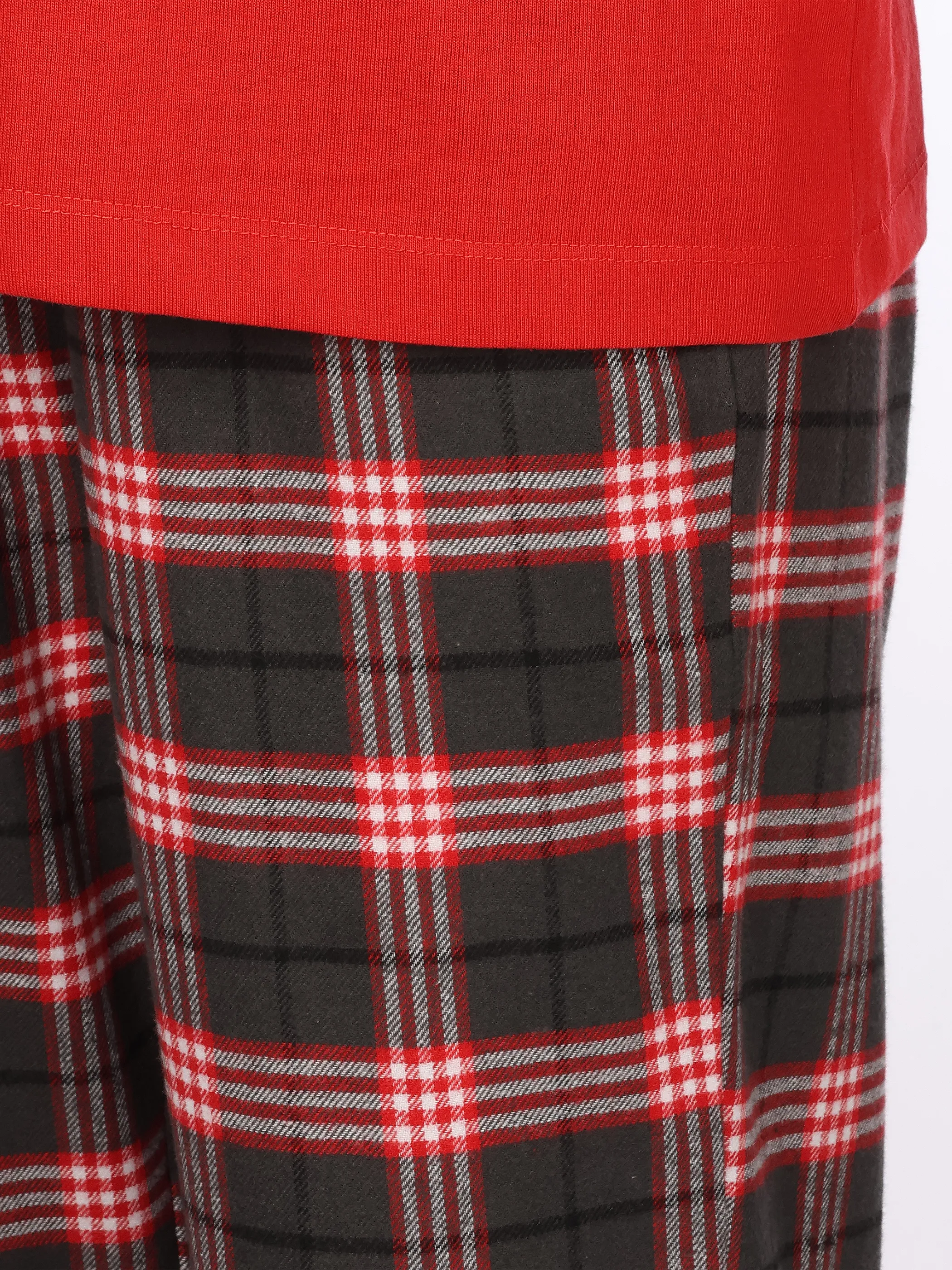 Sure Da. Pyjama Flanell Hose Karo Schwarz 929614 SCHWARZ 3