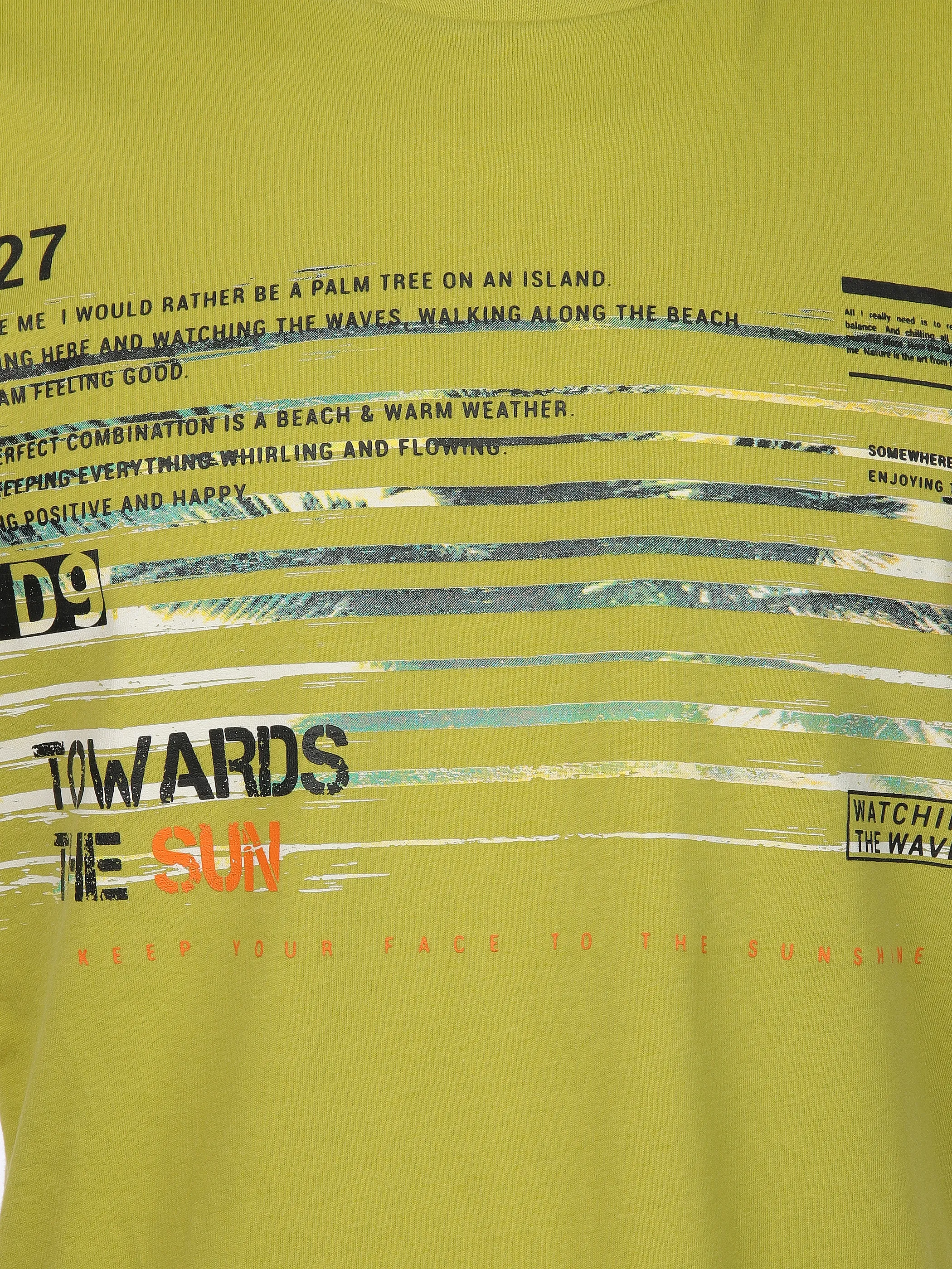 Jim Spencer He. T-Shirt 1/2 Arm print Gelb 910900 LEMON 3