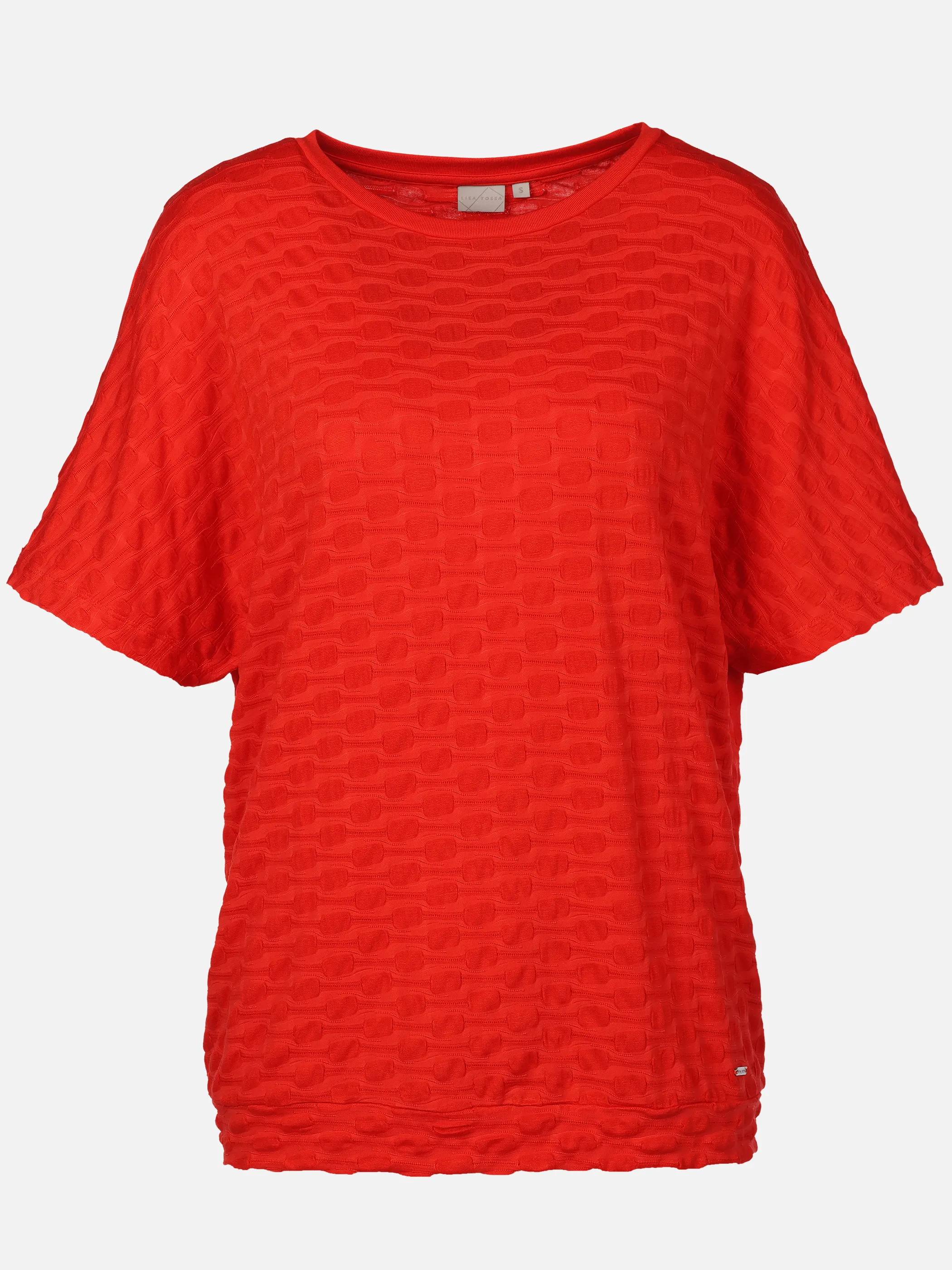 Lisa Tossa Da-Jacquard-T-Shirt Rot 922078 RED 1