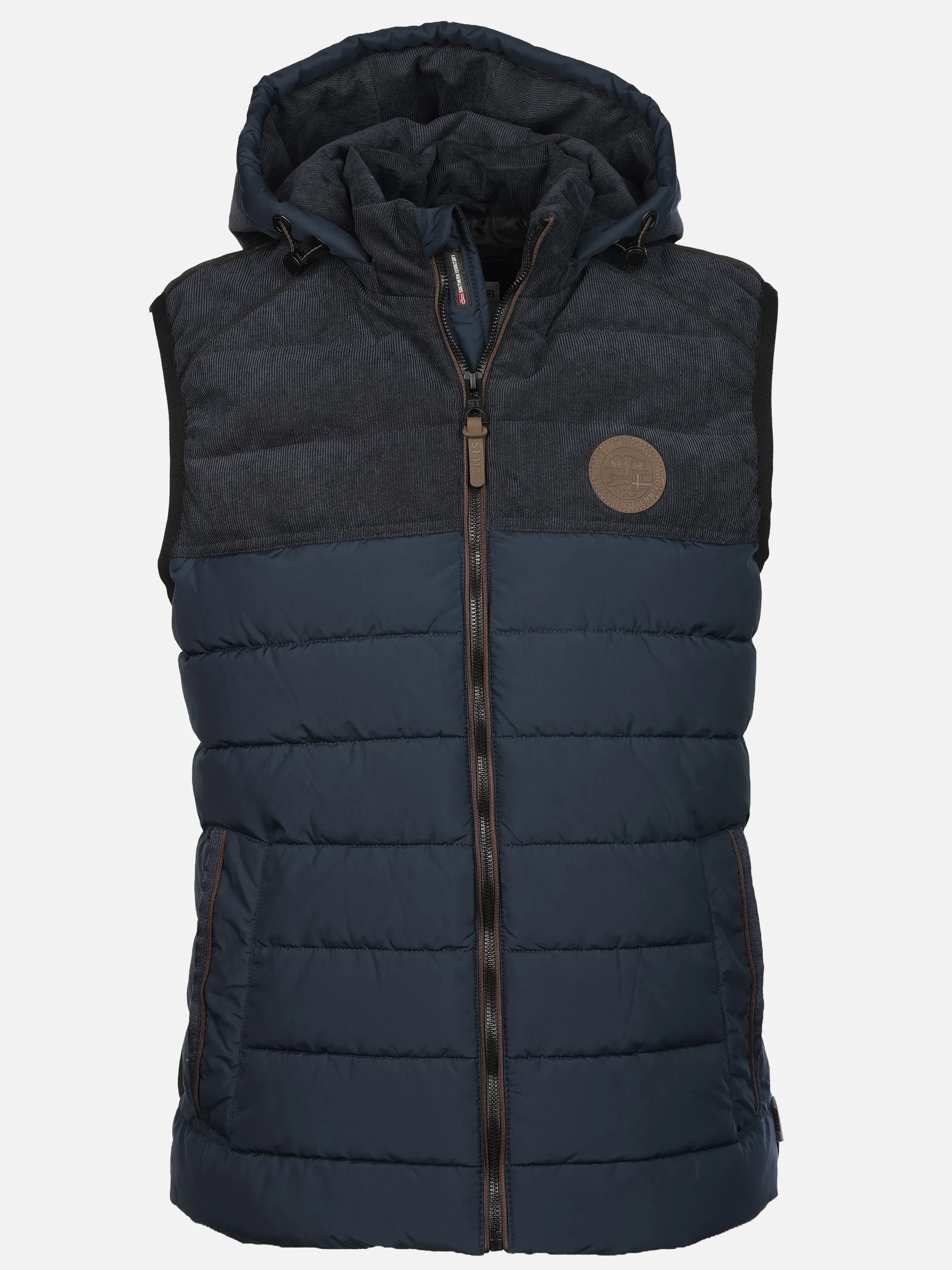 Southern Territory He. Steppweste Kapuze E.W. Style Blau 929488 NAVY 1