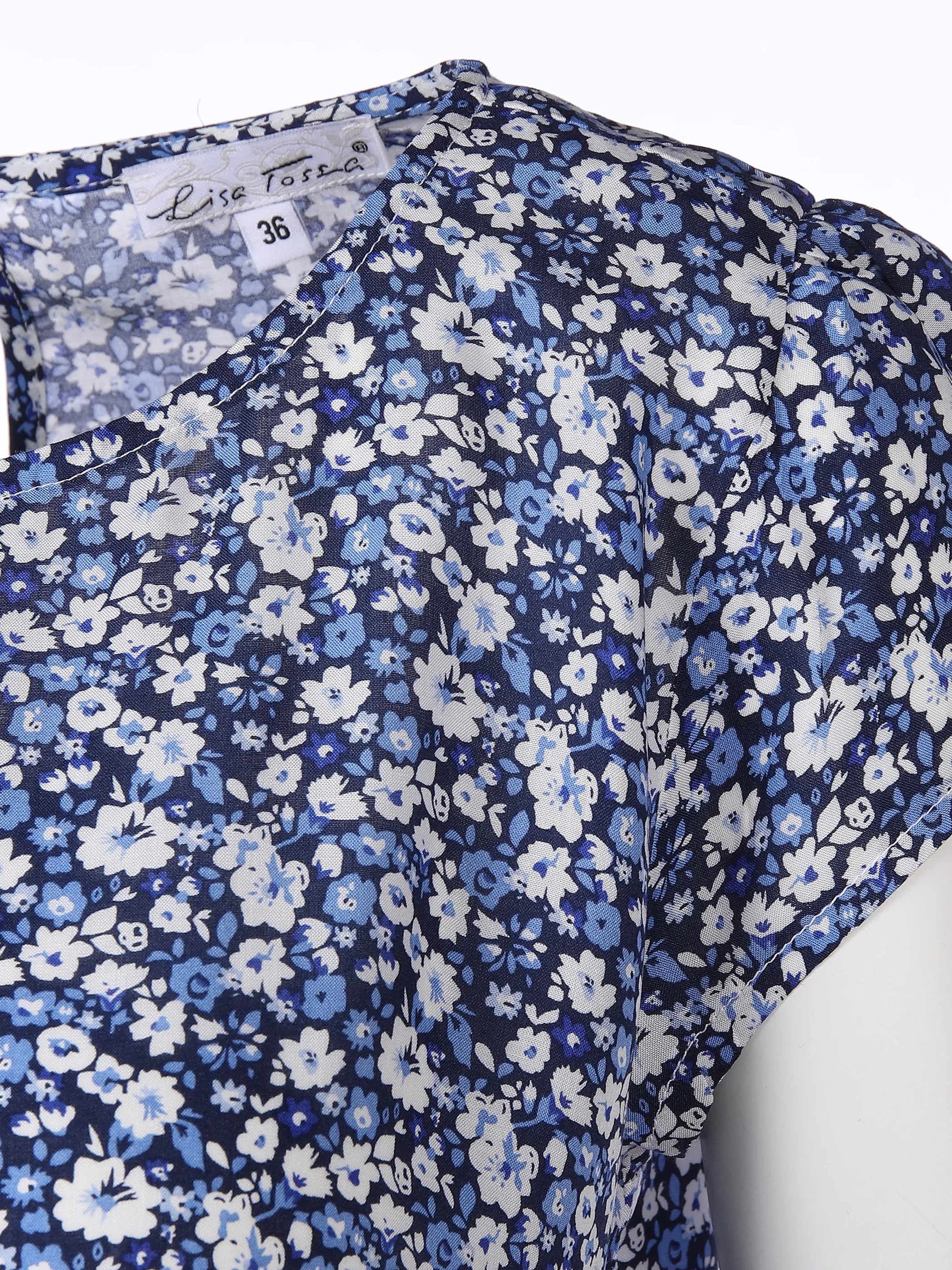Lisa Tossa Da-Kurzarm-Bluse m. Print Blau 863135 BLAU GEM. 3