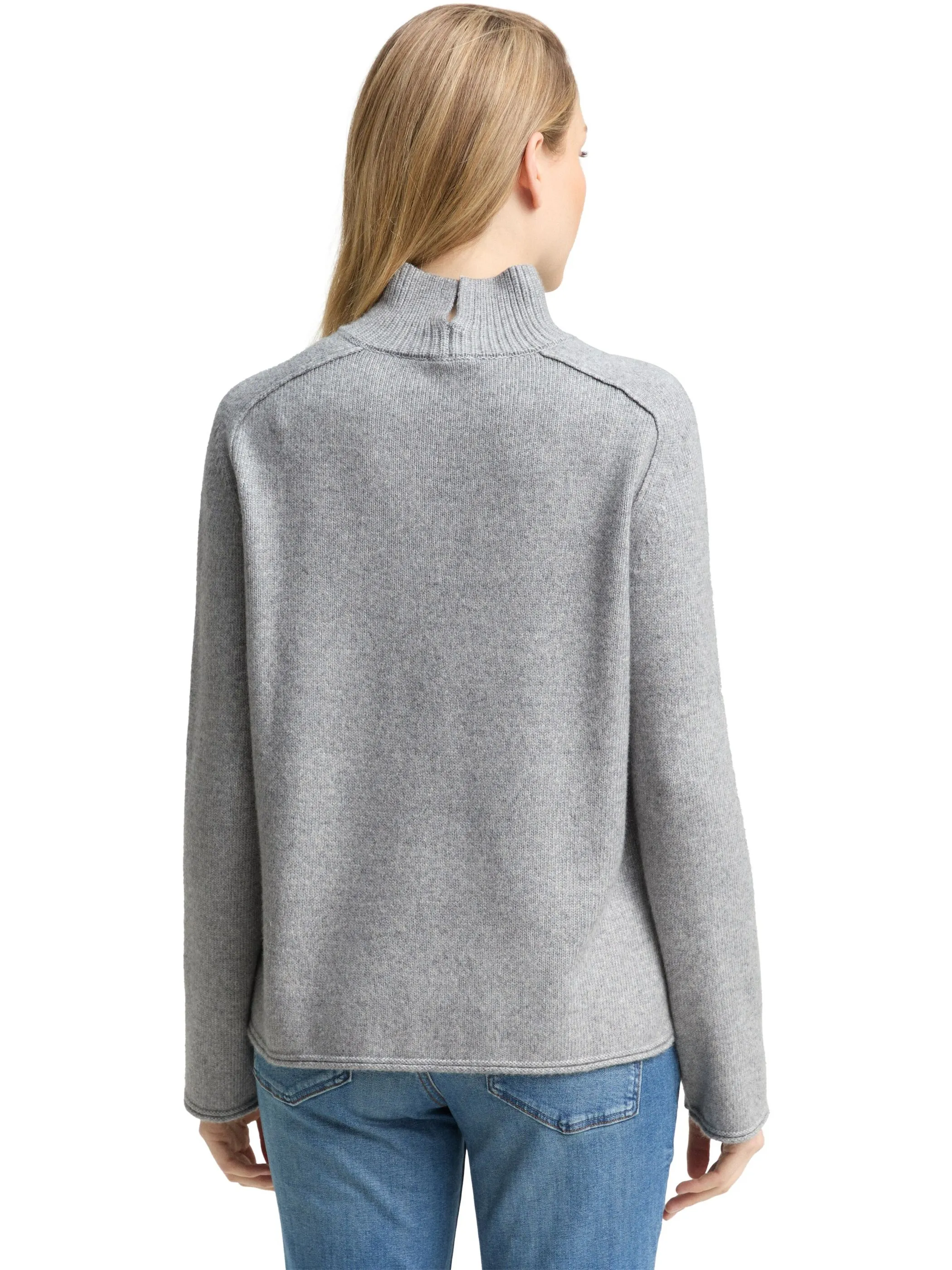Tom Tailor 1047703 knit cosy mock-neck pullover Grau 914642 21373 2 Tom Tailor 1047703 knit cosy mock-neck pullover Grau 914642 21373 2
