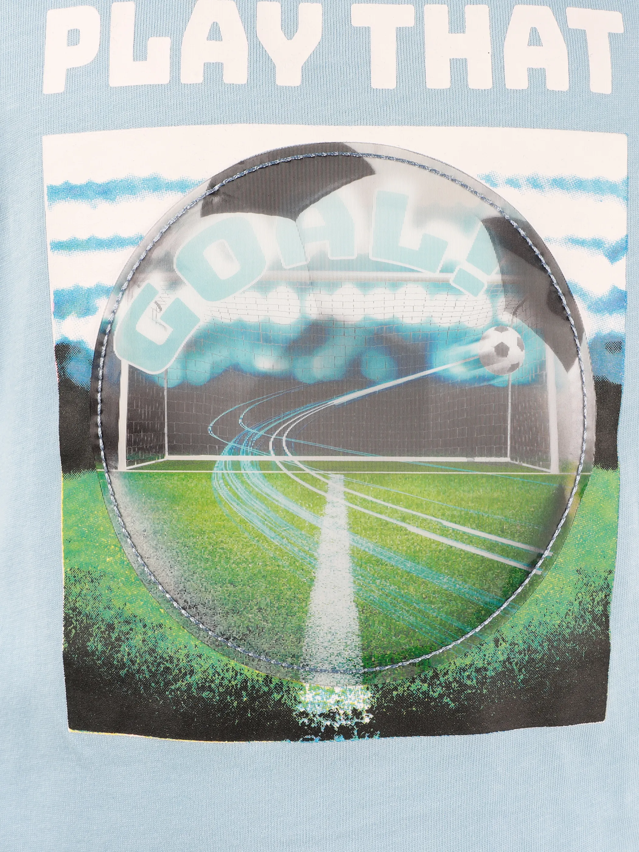 One Way KJ T-Shirt in Blau mit Fußball Motiv Blau 924939 BLAU 3