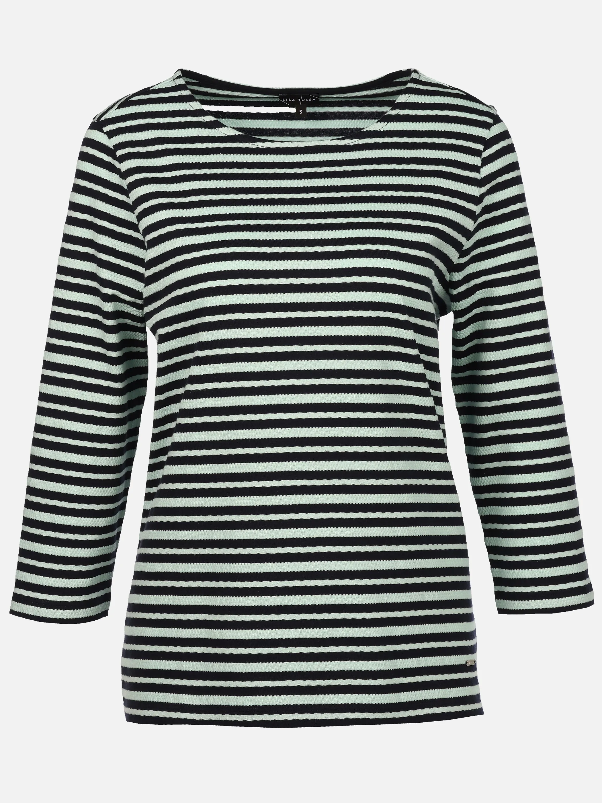 Lisa Tossa Da-Jacquard-Shirt 3/4 Arm Blau 920719 ICY MORN 1