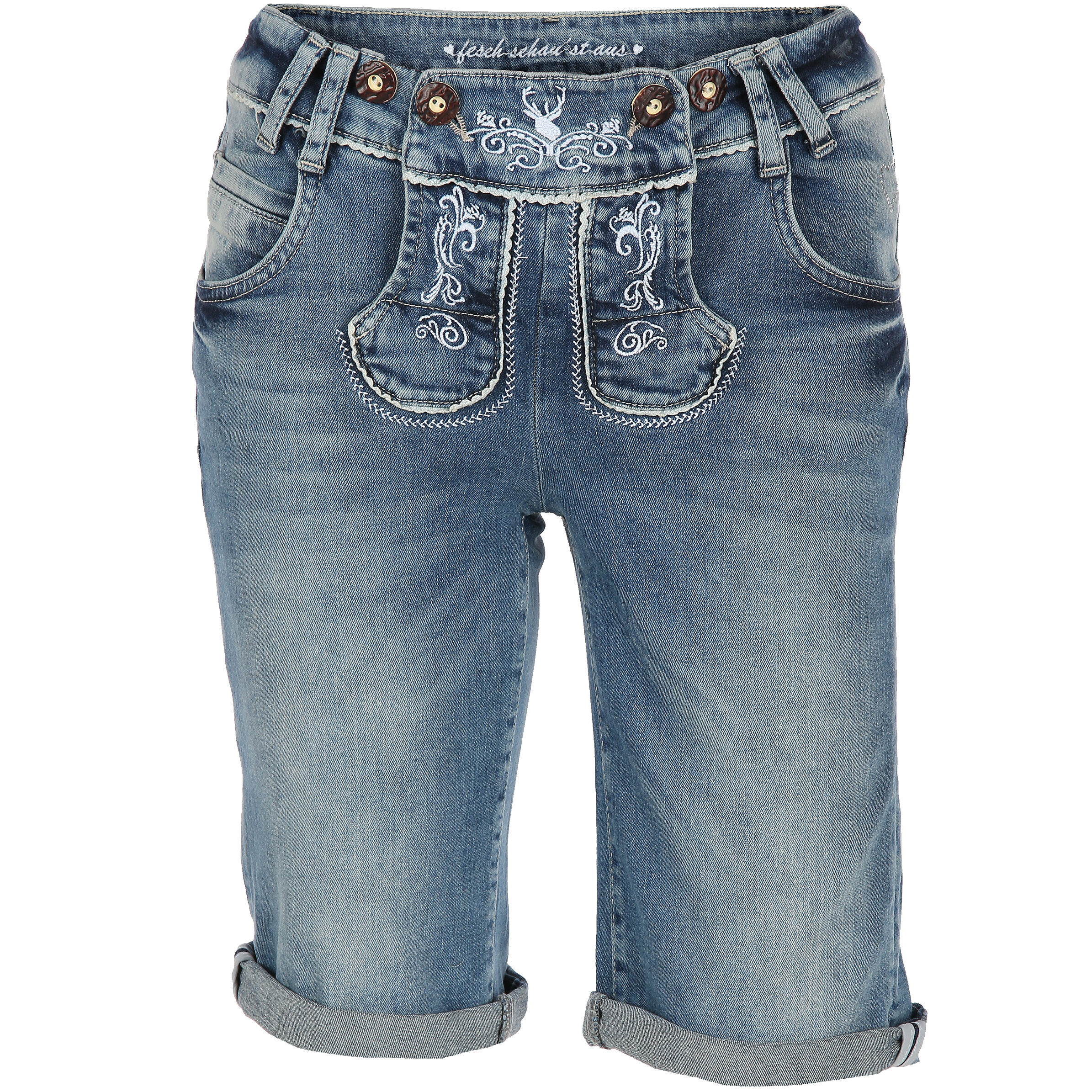 Damen Jeans im Trachtenlook