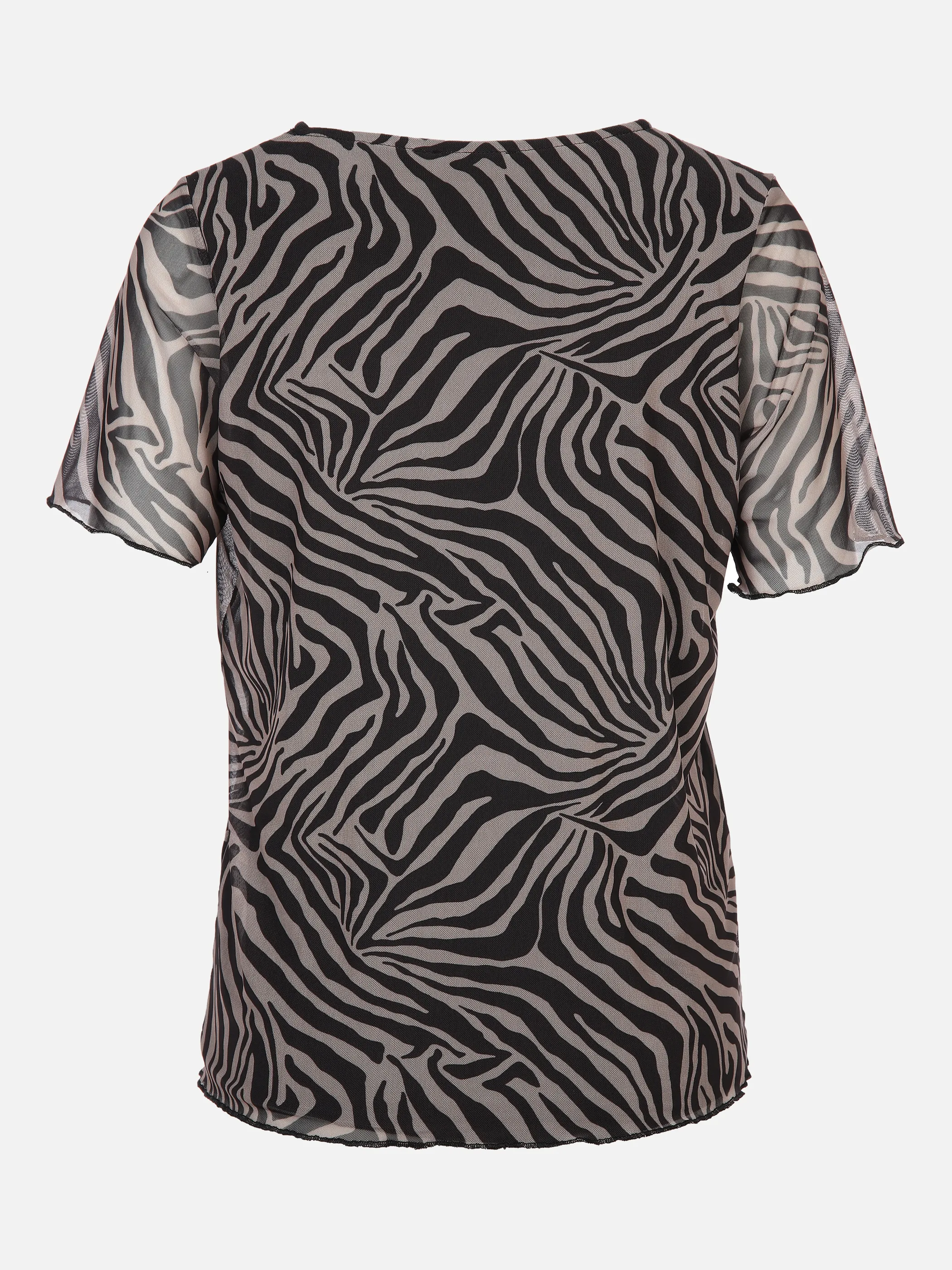 Lisa Tossa Da-Mesh-T-Shirt m. AOP Schwarz 879049 SCHW/SAND 2