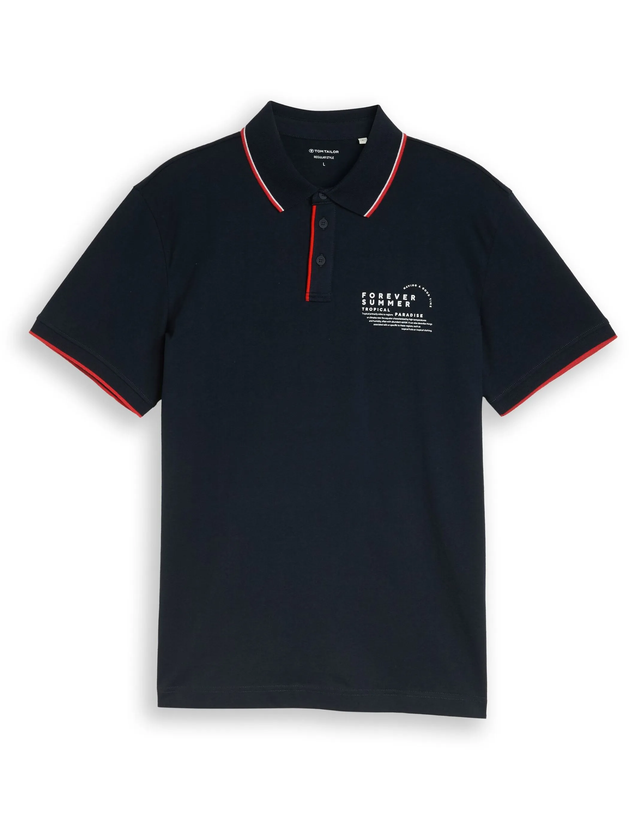 Tom Tailor 1053338 printed polo Blau 926458 10668 5
