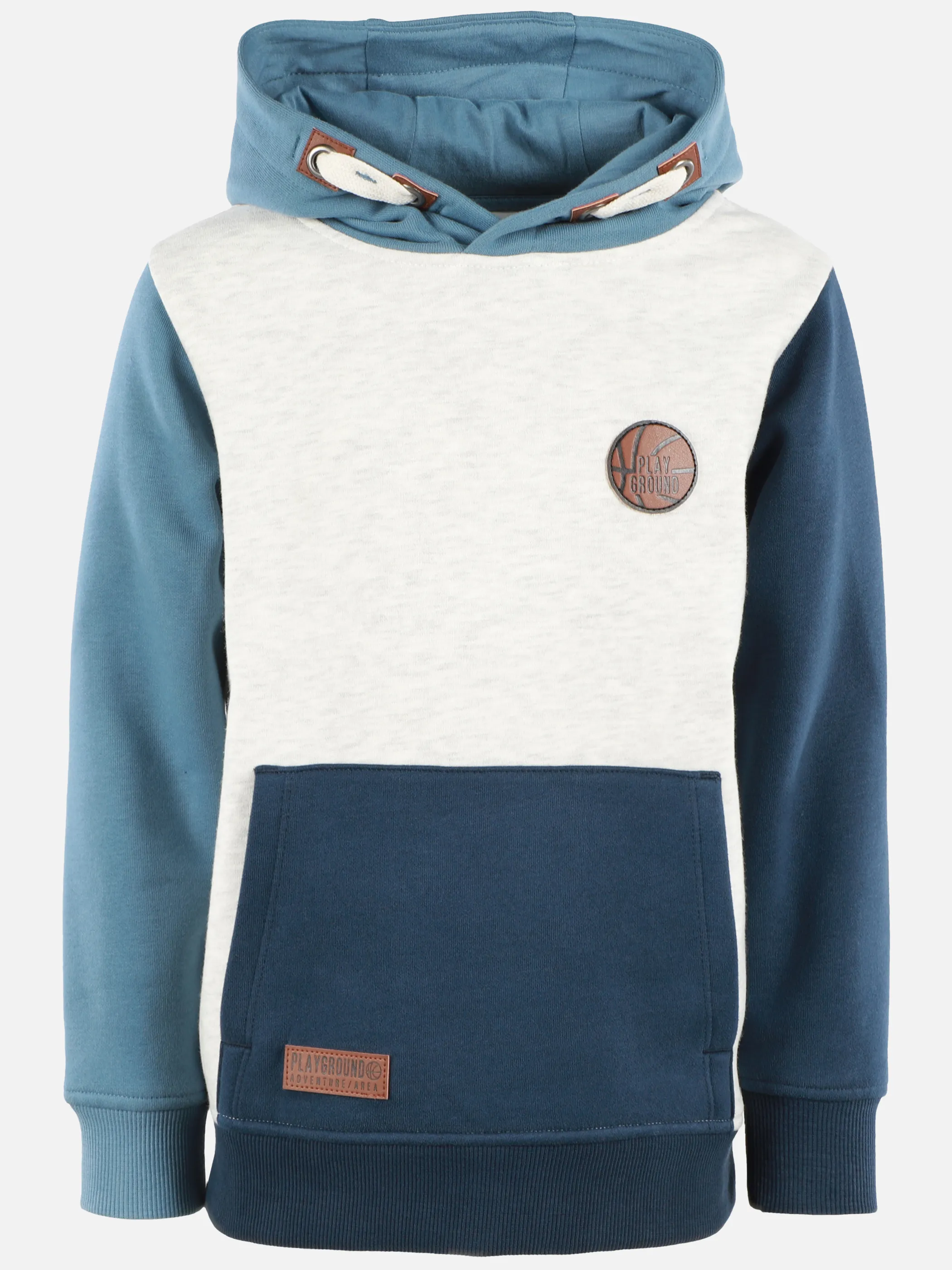 Stop + Go KJ Swearshirt mit Kapuze in colorblock Grau 901344 GRAU 1