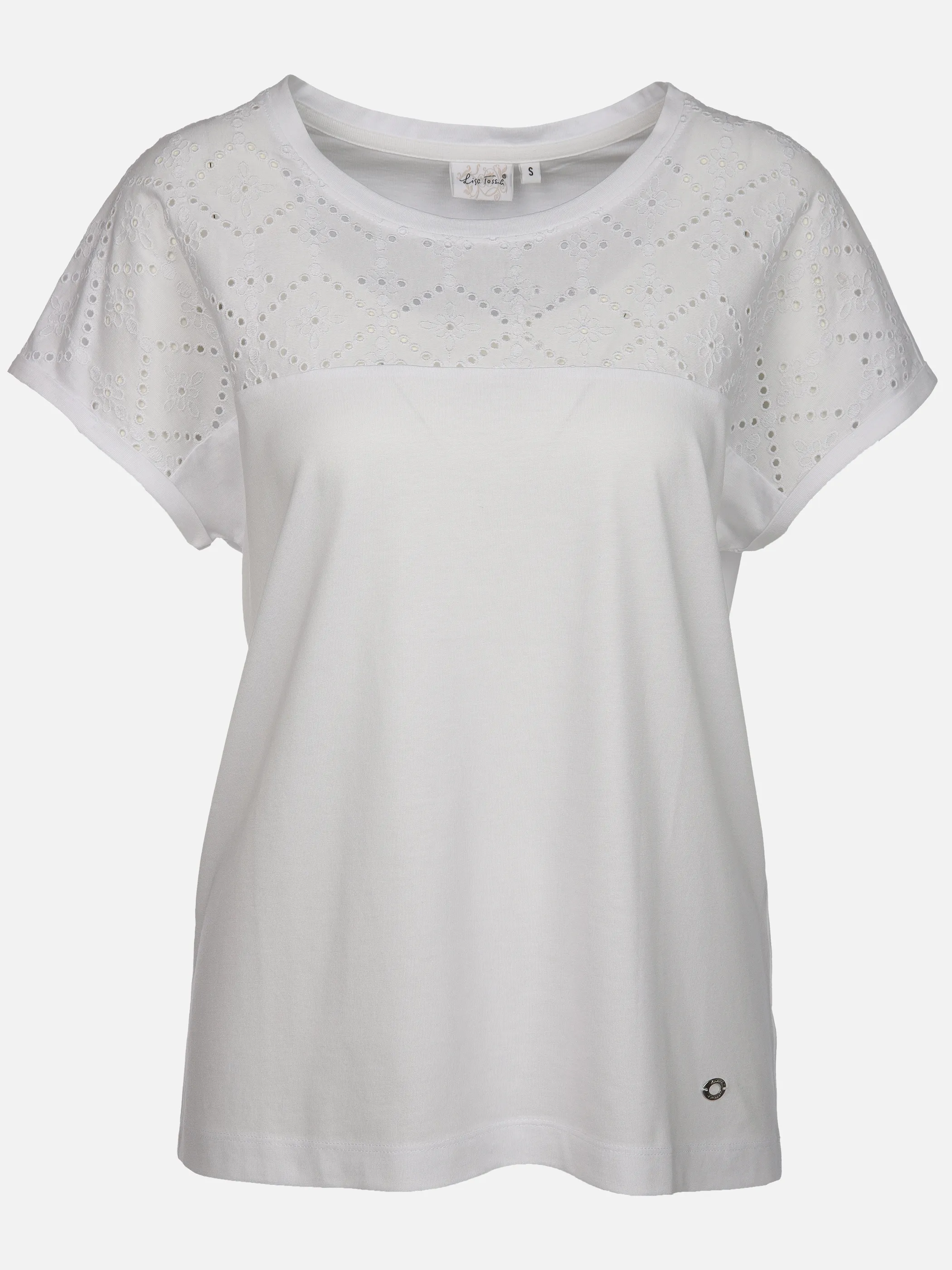 Lisa Tossa Da-T-Shirt einfarbig Weiß 909507 WHITE 1
