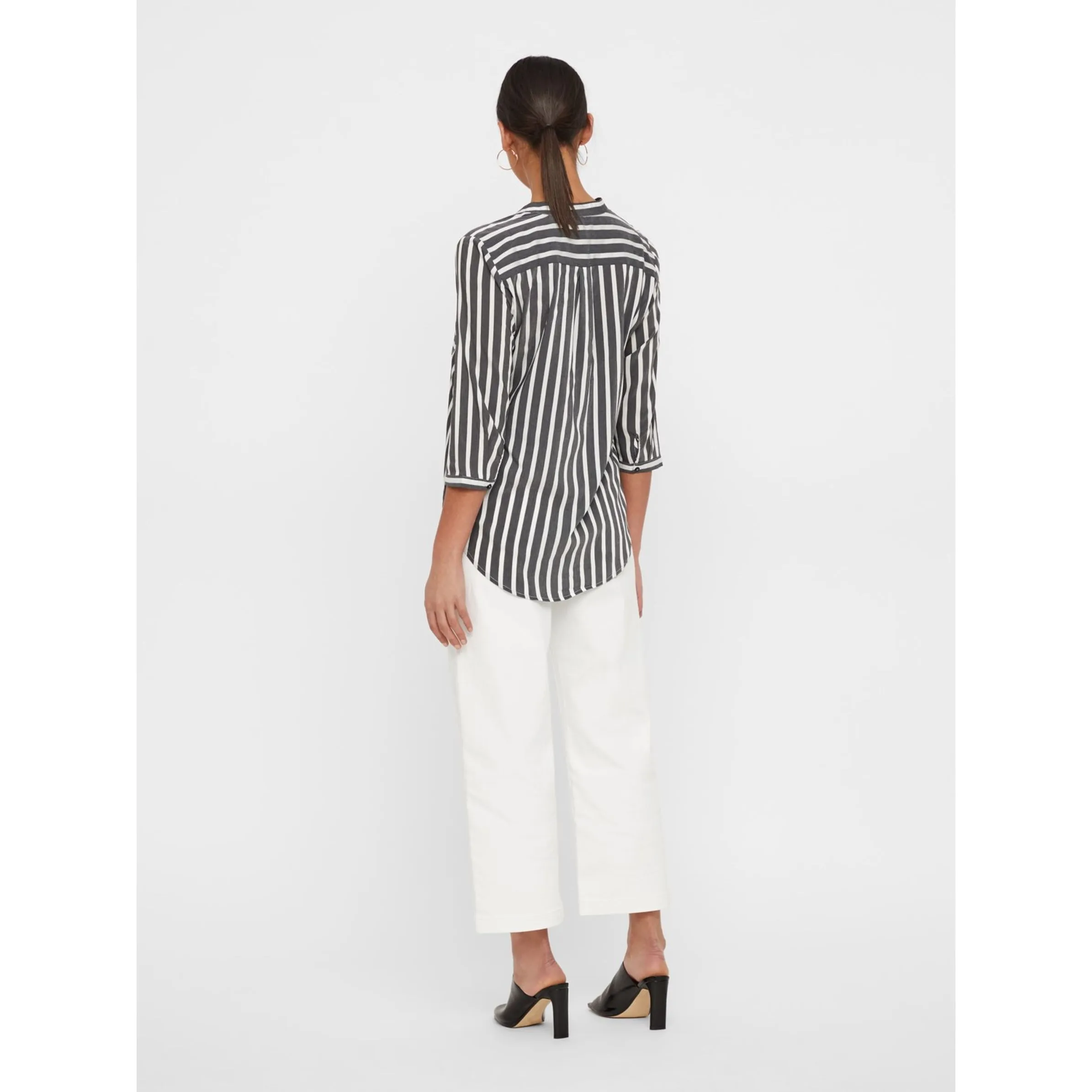 Vero Moda 10168581 VMERIKA STRIPE 3/4 SH Schwarz 760046 177868009 4