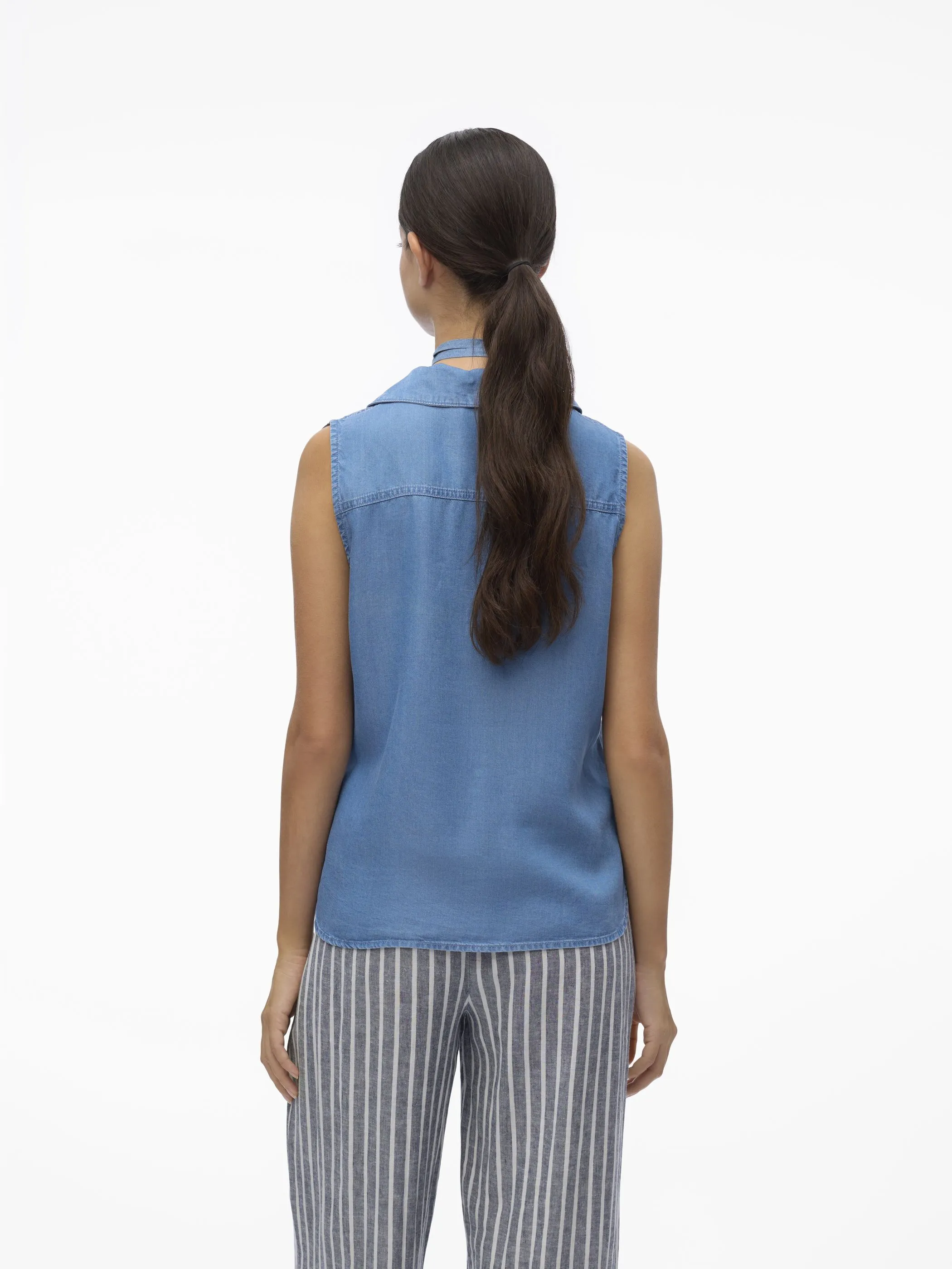 Vero Moda 10283751 VMHARPER SL COLLAR SH Blau 875258 178001 3