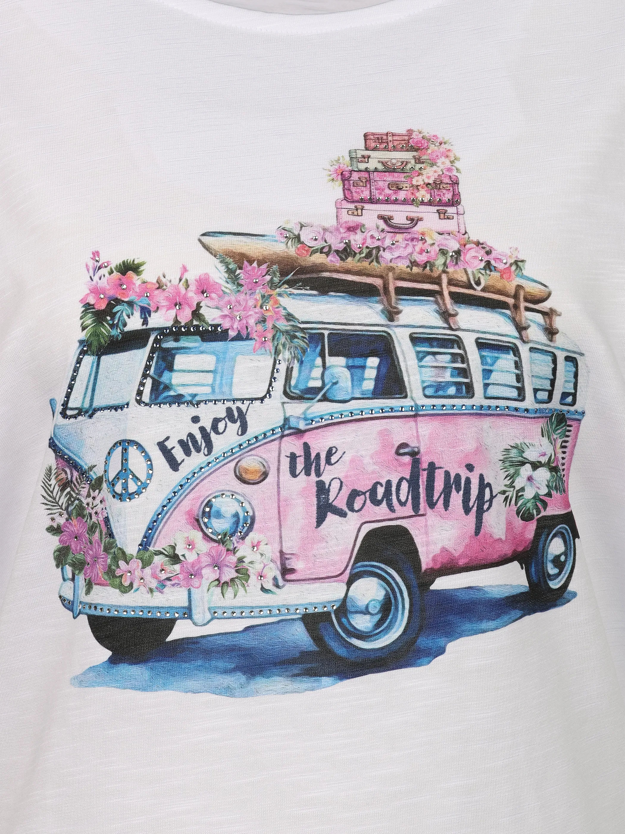 Sure Da-T-Shirt m. Motivprint Weiß 926203 BUS 3