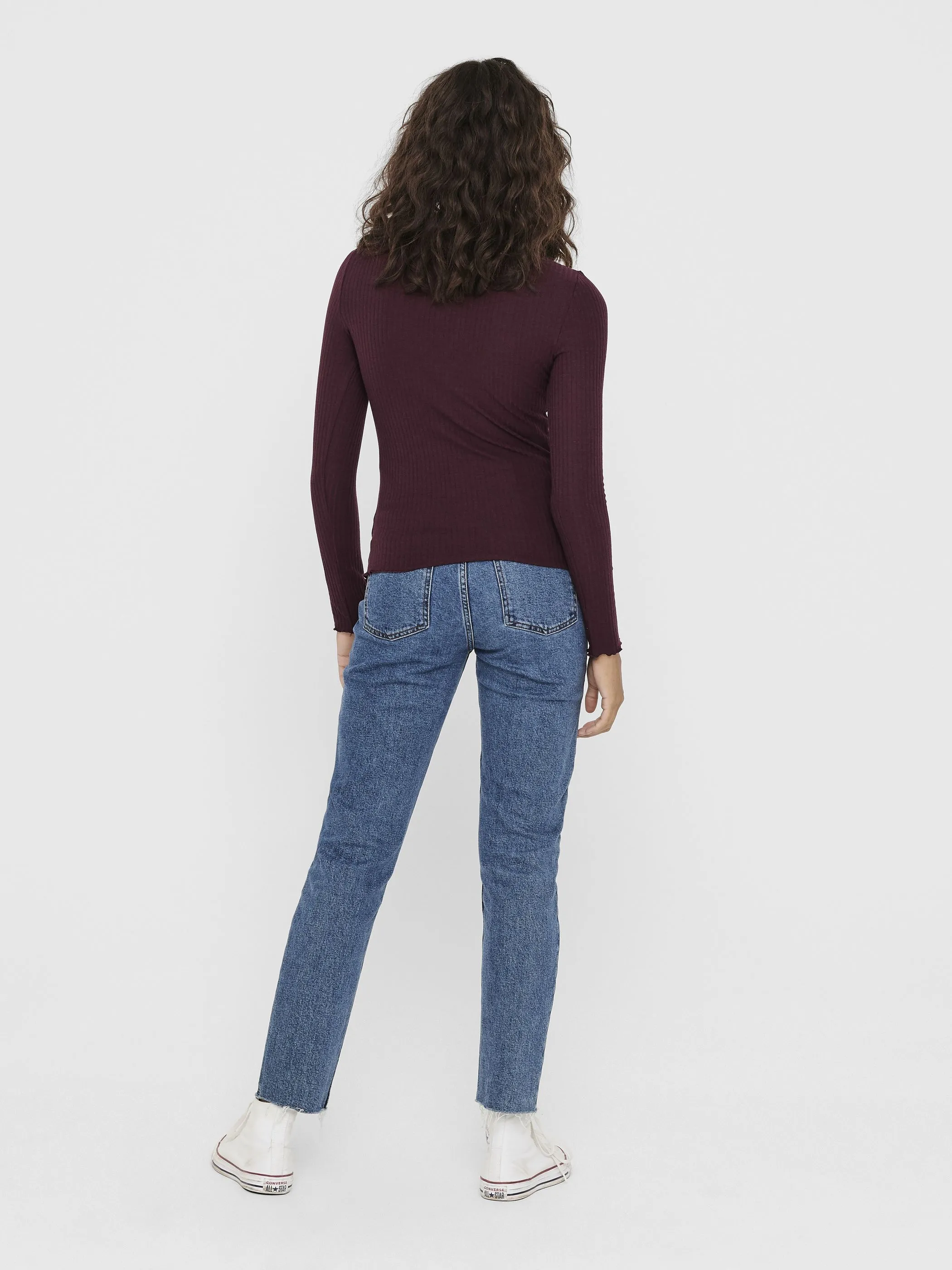 Only 15180040 ONLEMMA L/S HIGH NECK Rot 824110 232535 5