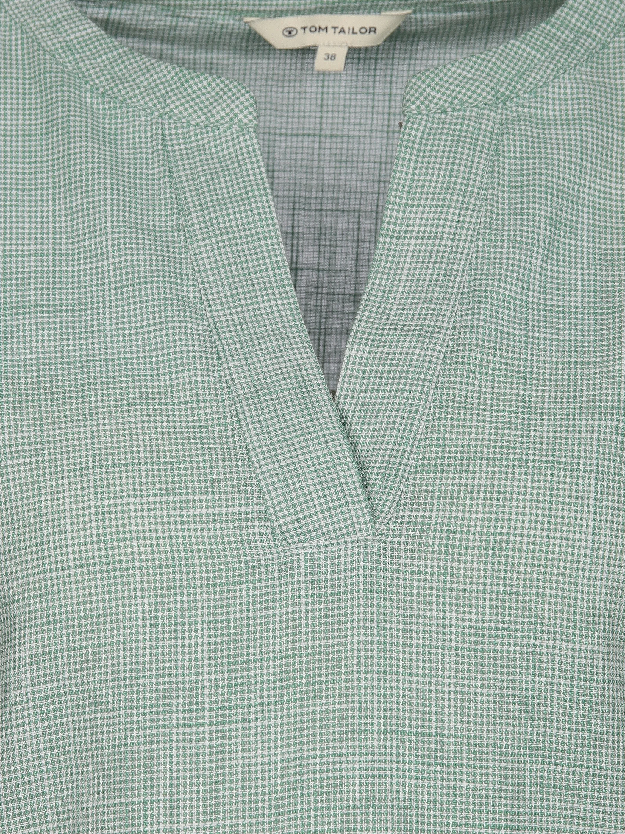 Tom Tailor 1046189 NOS blouse shortsleeve with slub structure Grün 909892 13010 3