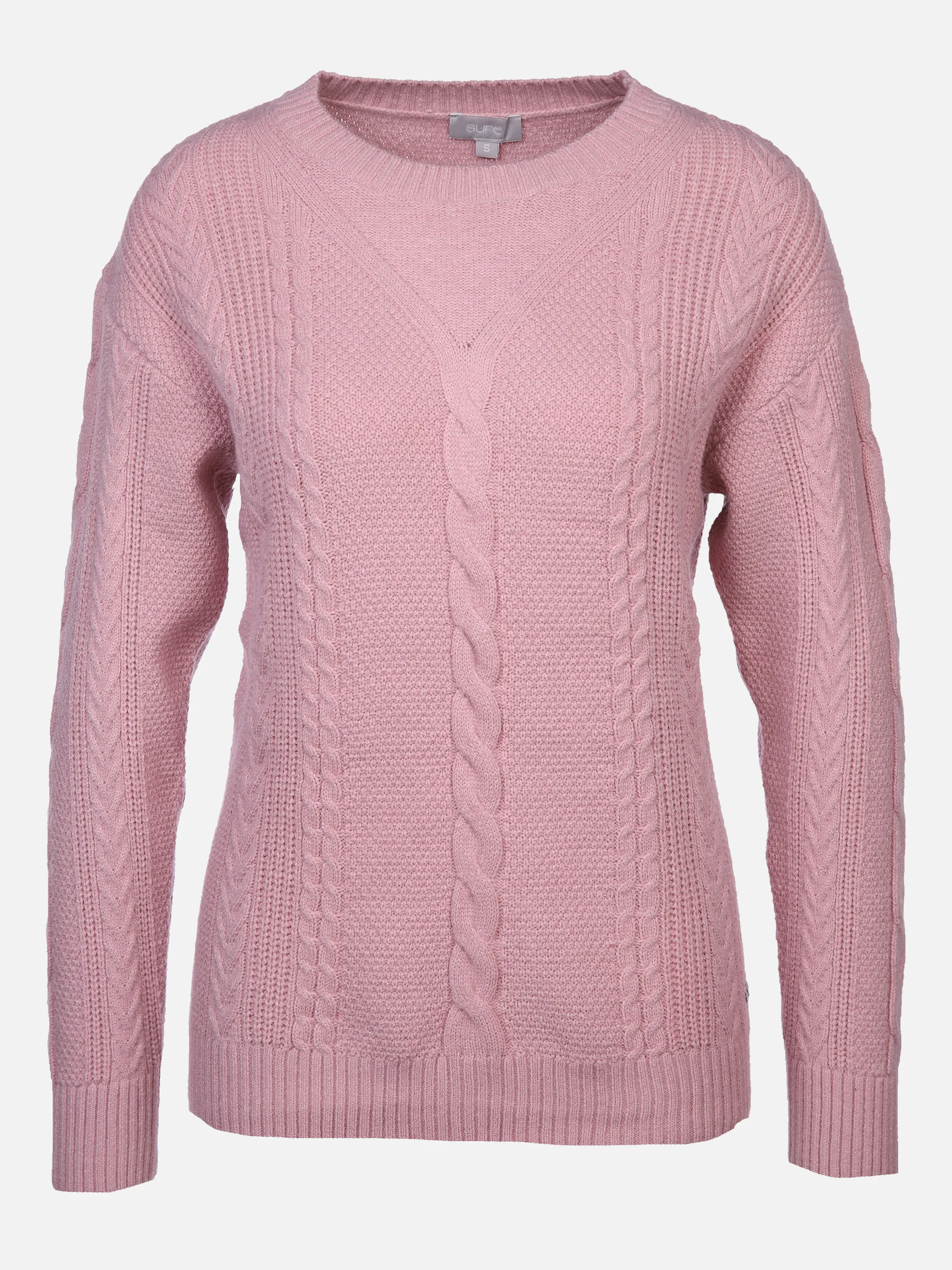 Sure Da-Strickpullover m.Zopfstrick Grau 868569 POWDER 1