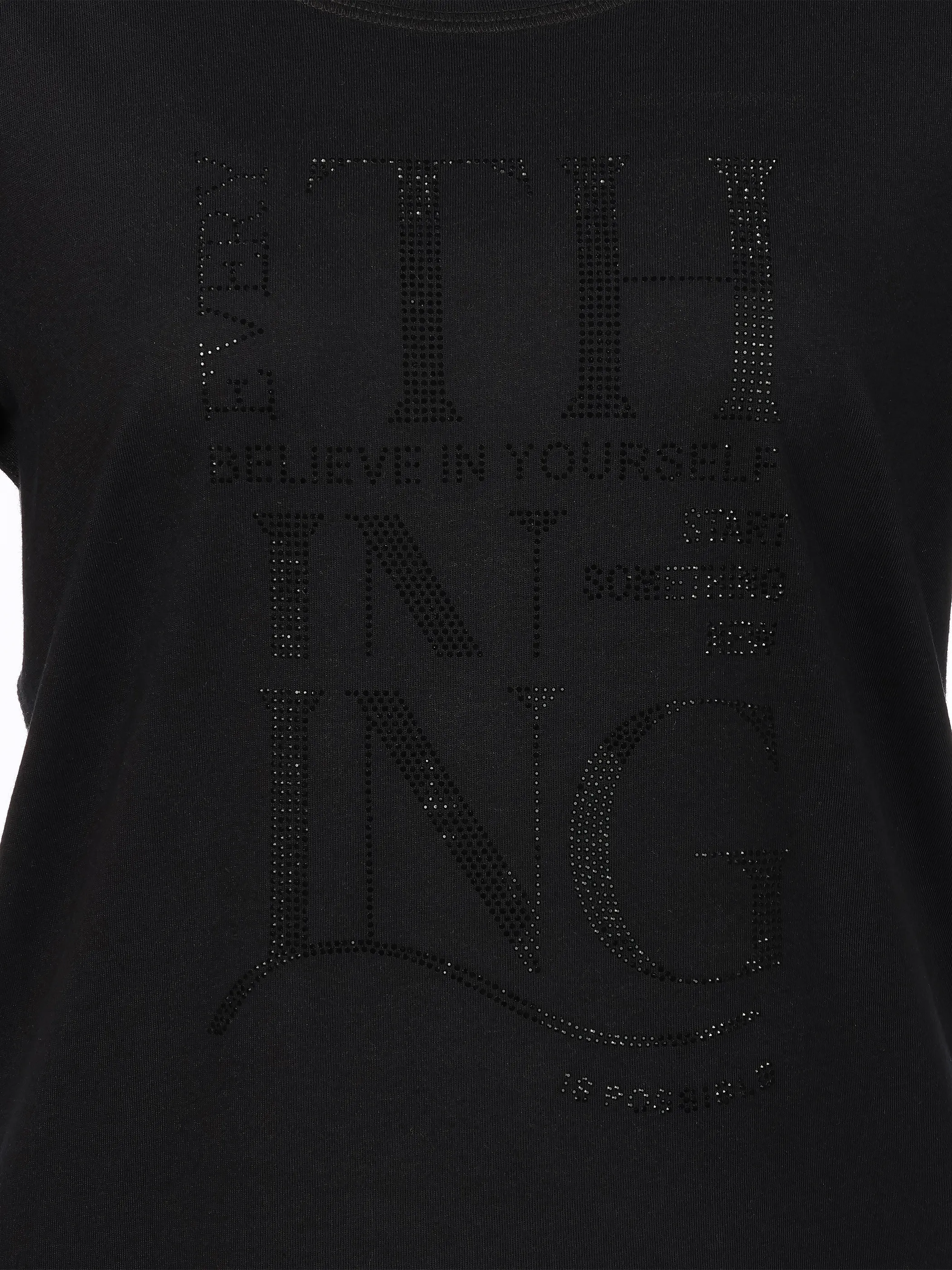 Sure Da-T-Shirt m. Strassapplikatio Schwarz 926145 BLACK 3