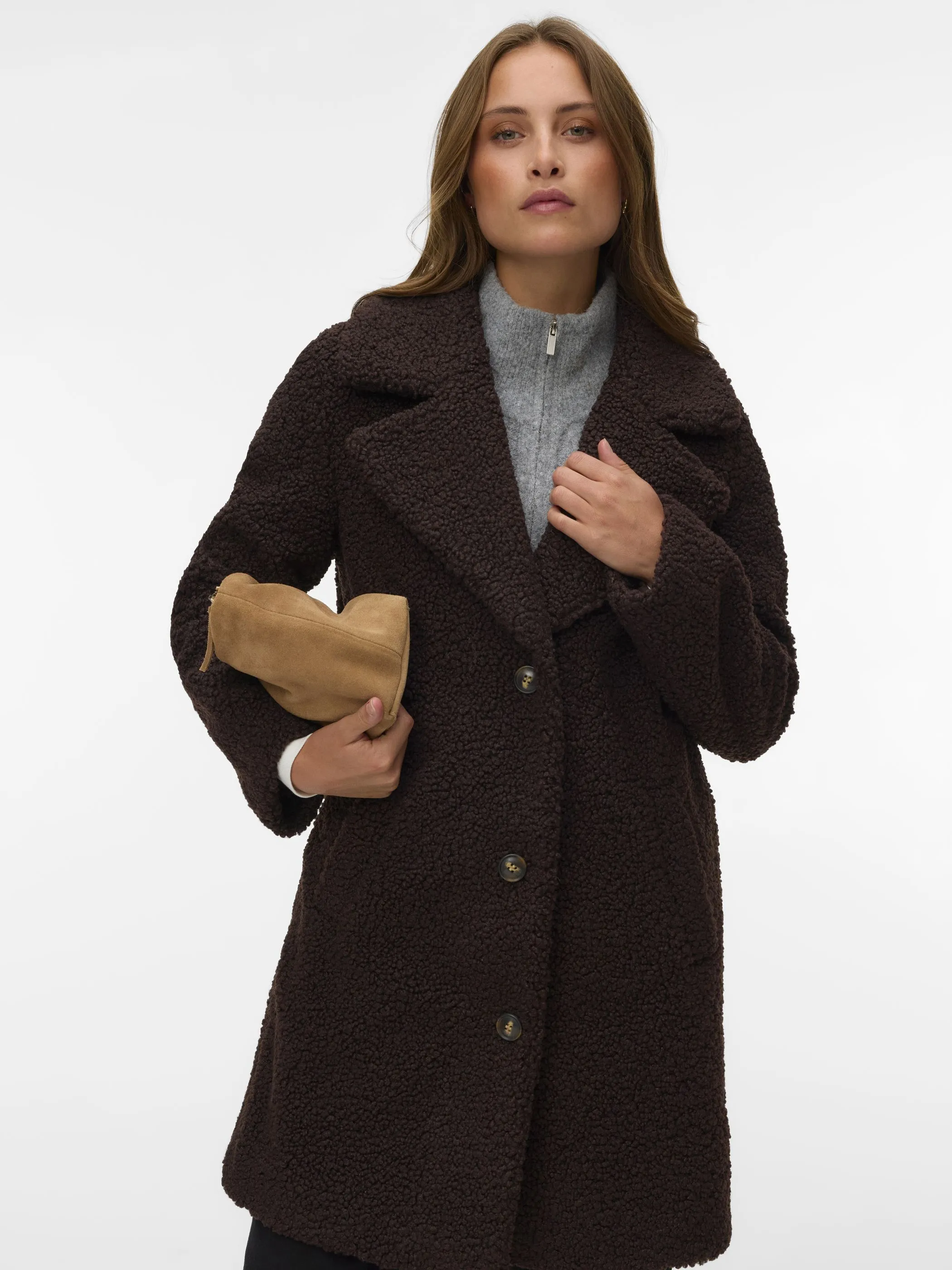 Vero Moda 10289938 VMKYLIE AW23 TEDDY CO Braun 887824 297957 1