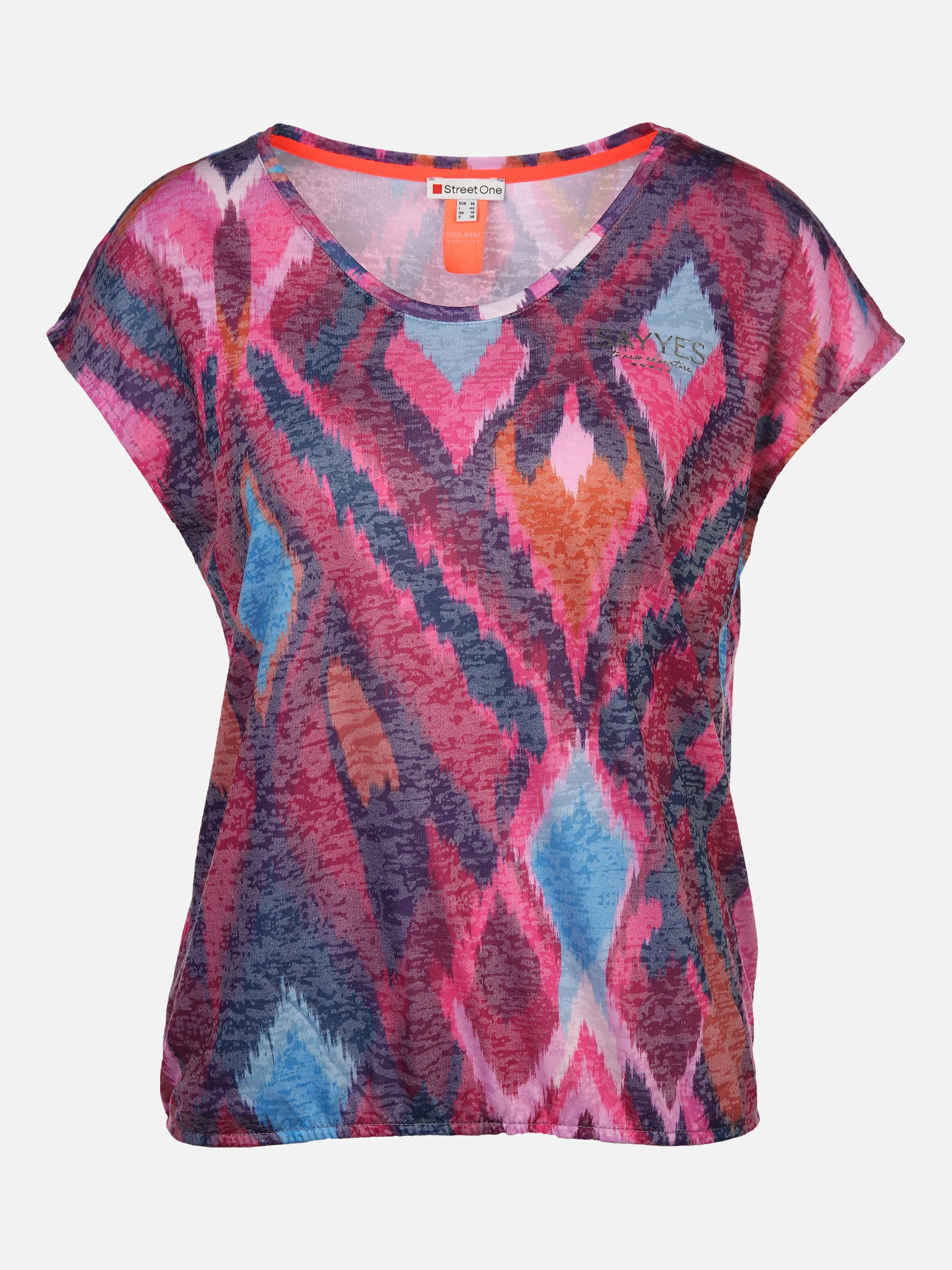 Street One A319610 LTD QR multicolor ikat burn de Rot 882166 34886 1