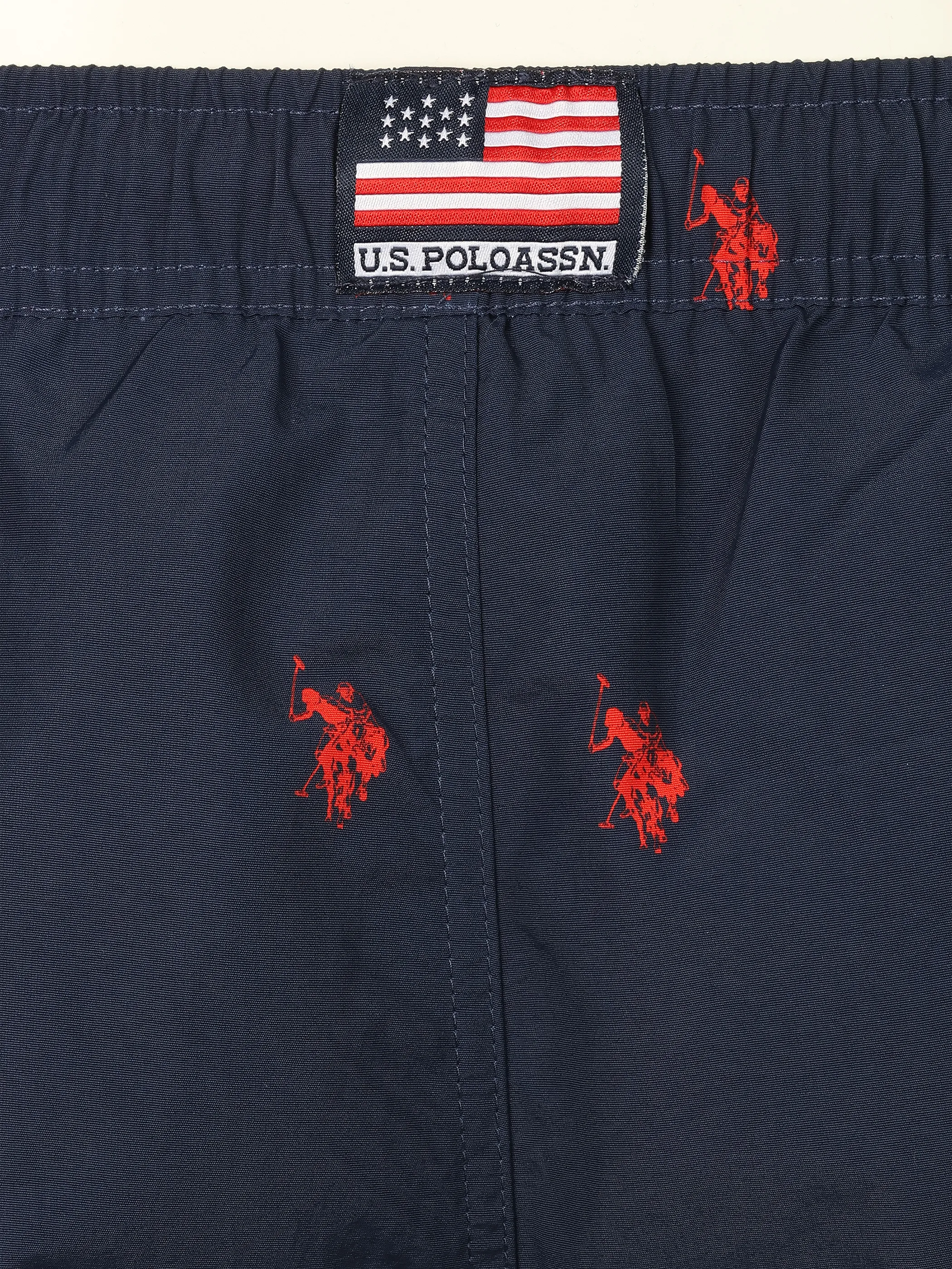 U.S. Polo Assn. He. Badeshorts allover Reiter Blau 924152 NAVY 4