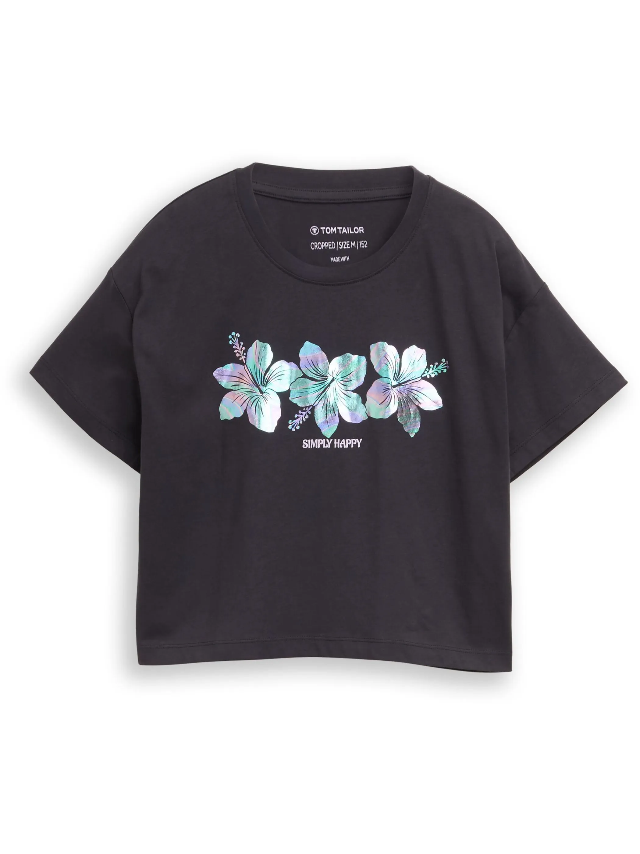Tom Tailor 1051054 foil printed T-shirt Grau 929672 29476 1
