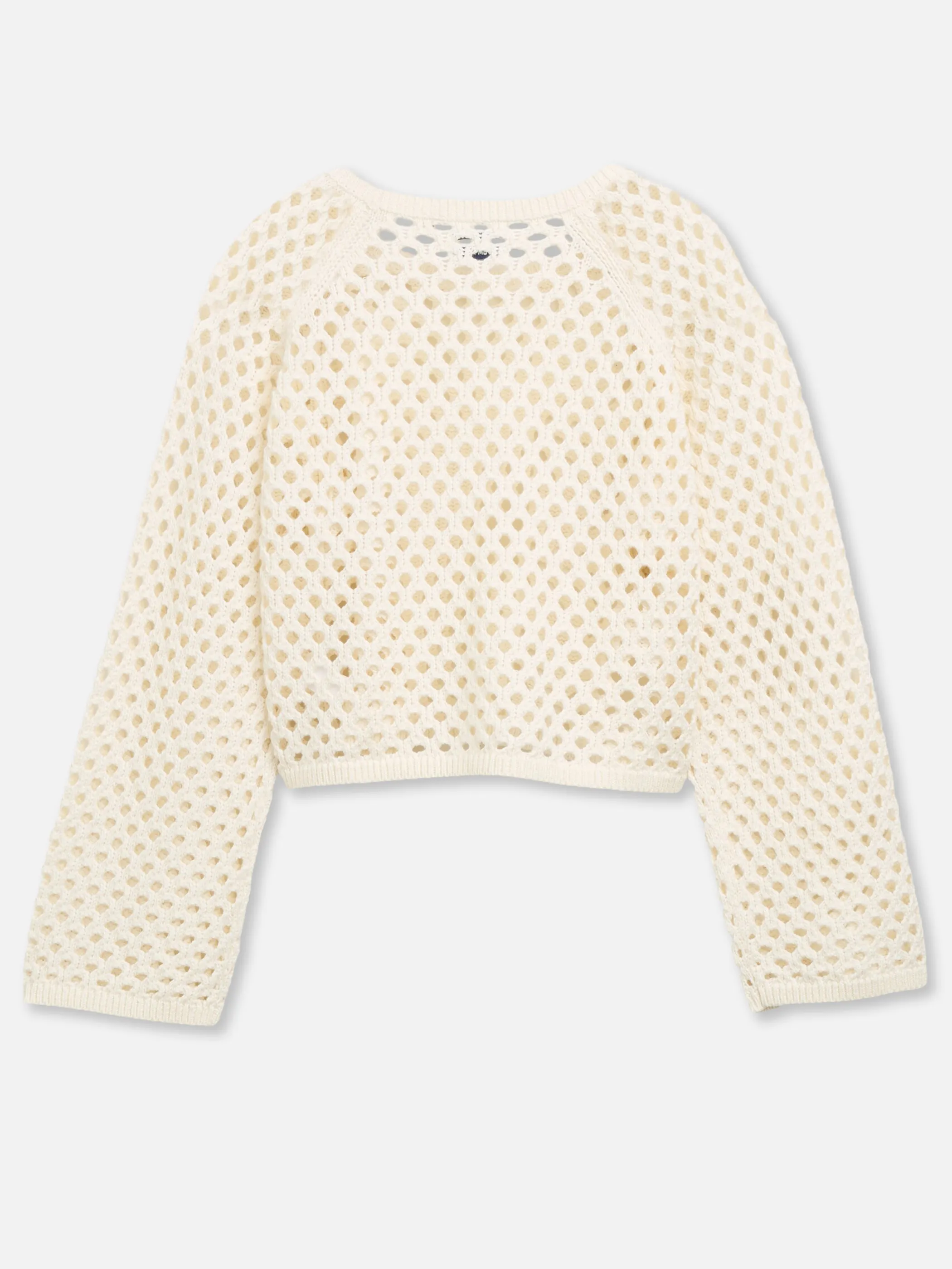 Tom Tailor 1052832 cropped open knit pull Weiß 934448 10348 2