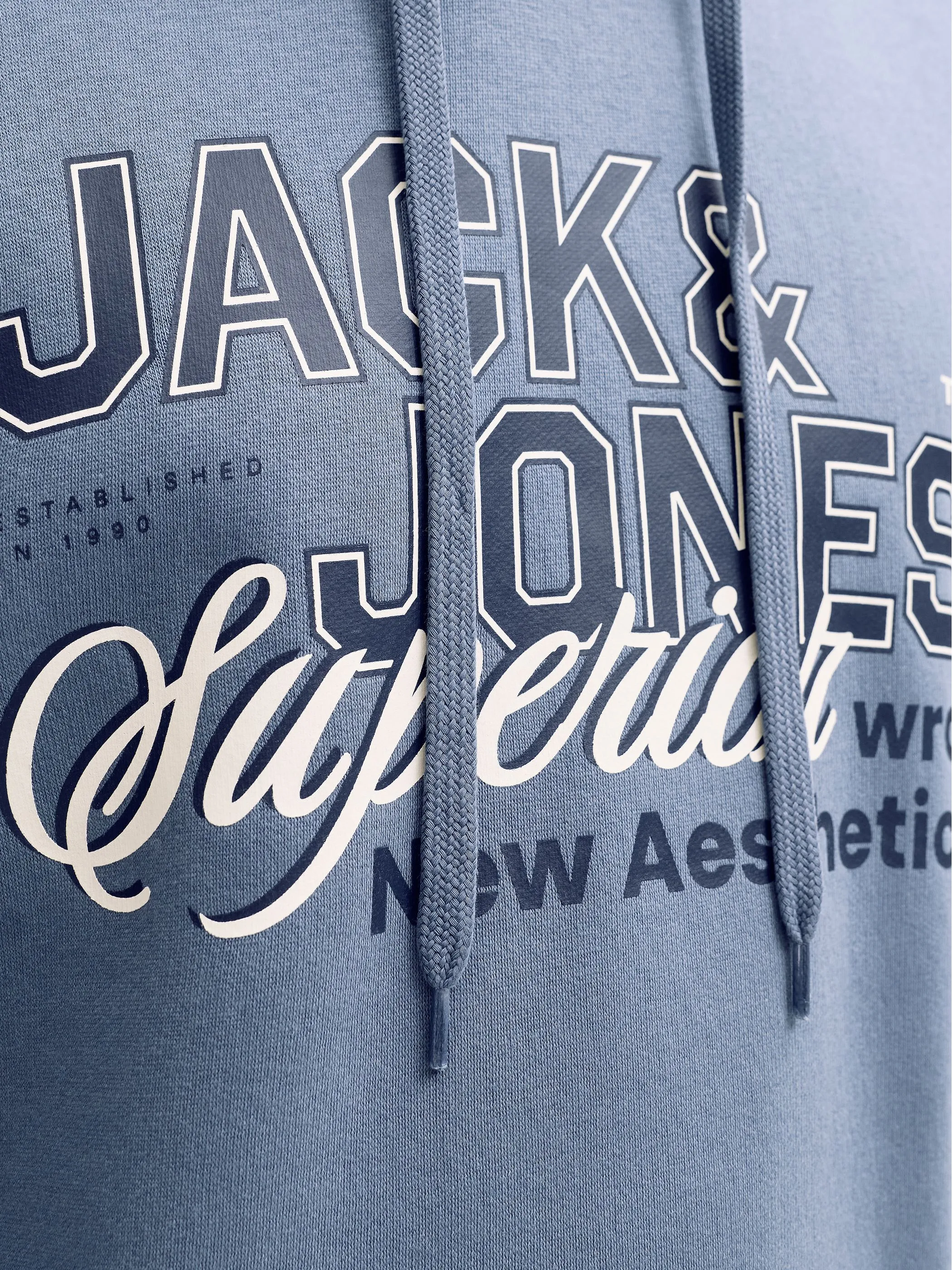 Jack Jones 12279649 JJELOGO SWEAT HOOD 2 Blau 922228 176533 3