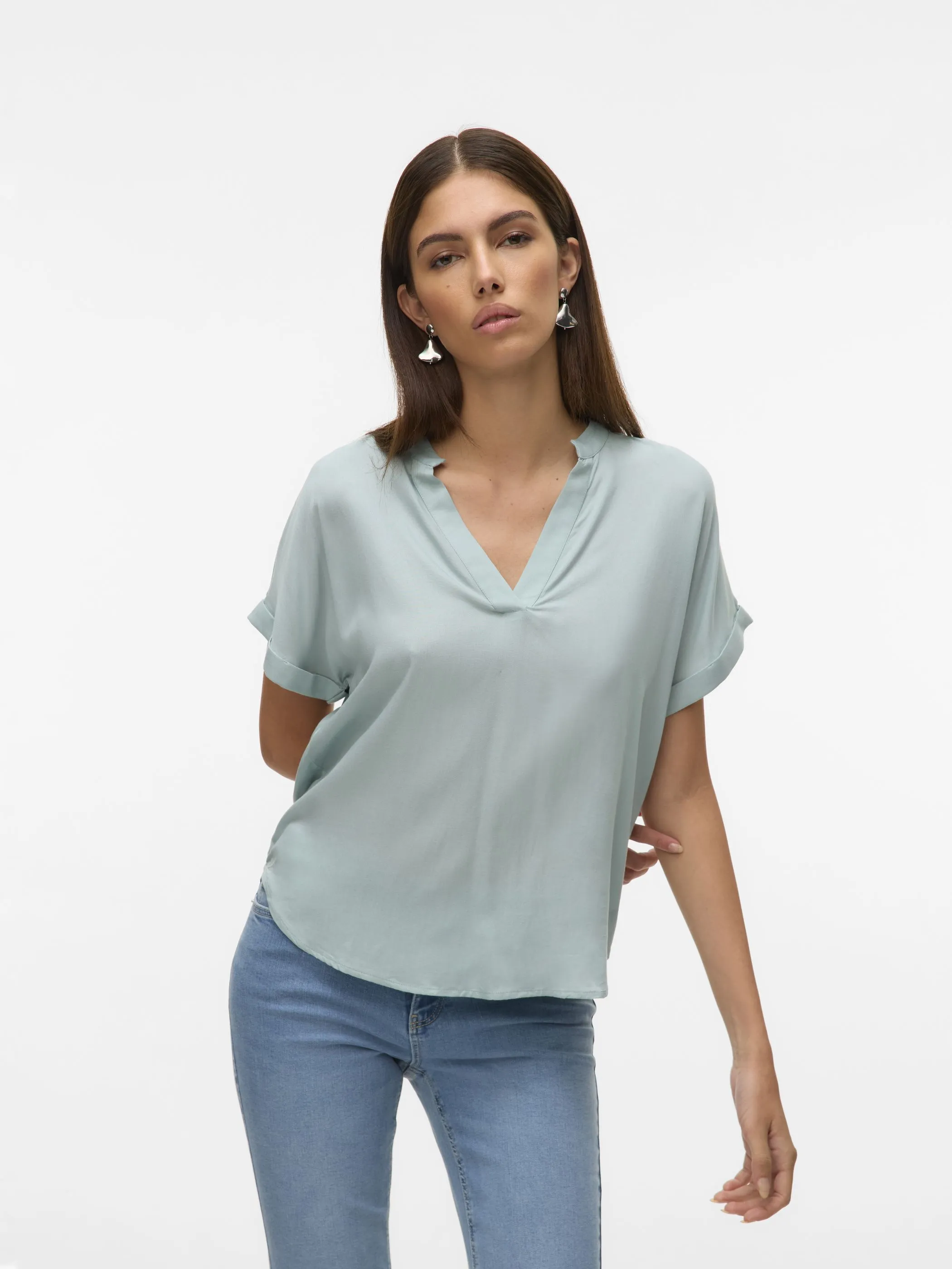 Vero Moda 10279697 VMBEAUTY SS TOP GA NO Blau 875220 294075 2