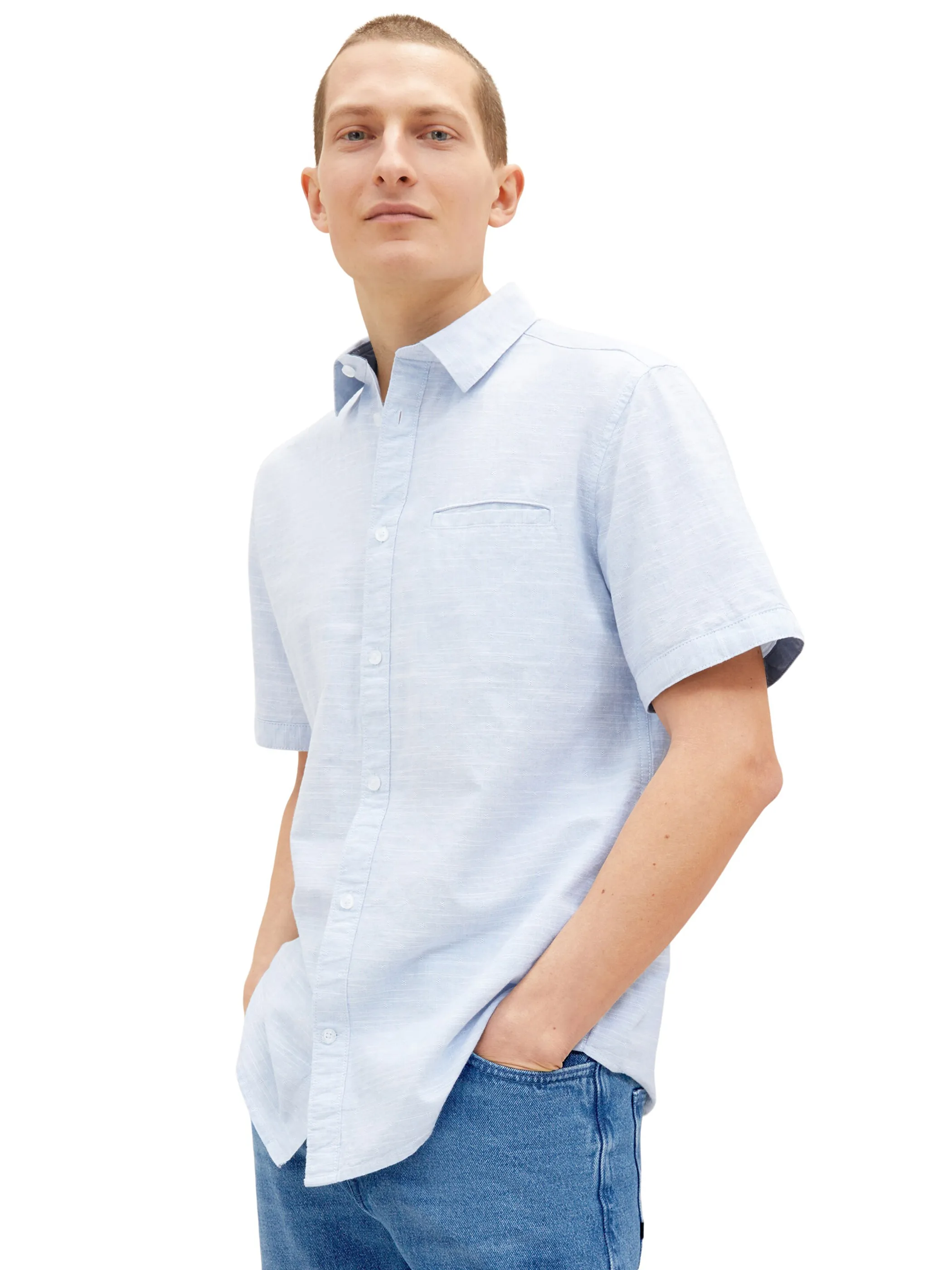 Tom Tailor 1034881 NOS structured shirt Weiß 874958 31317 3