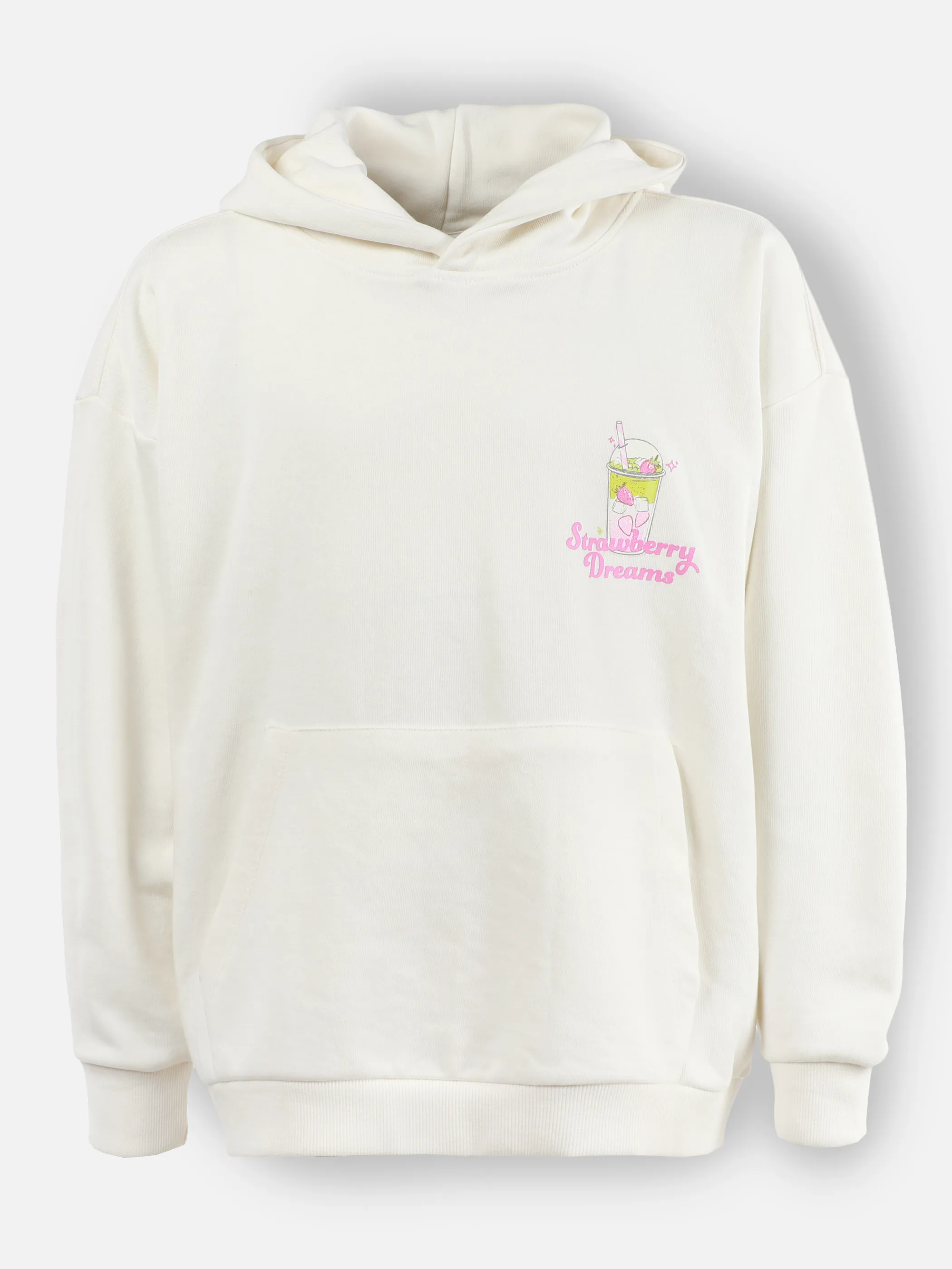 One Way TG Sweatshirt mit Strawberry Matcha FP+BP in weiß Weiß 922233 WEIß 1