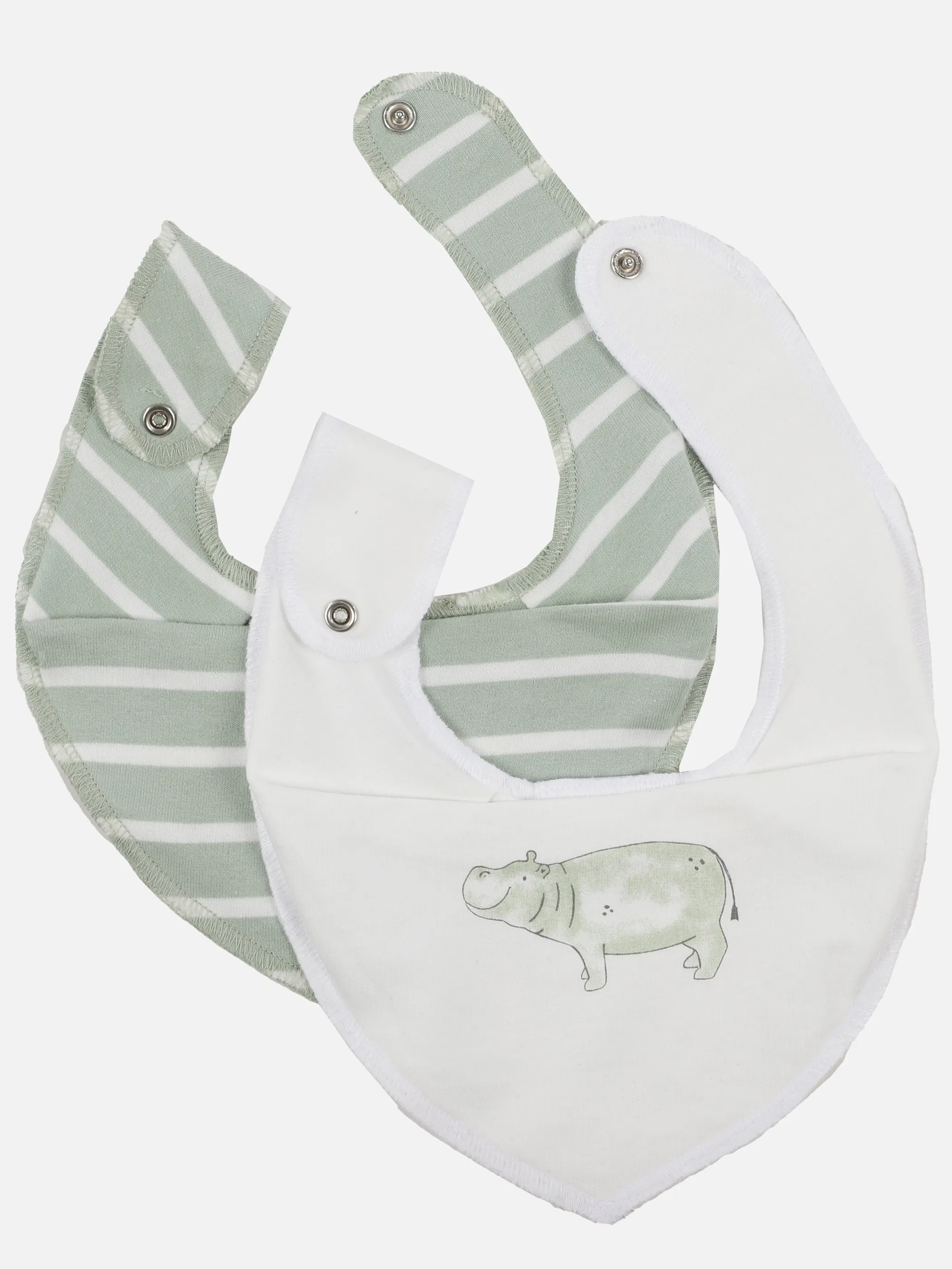 Bubble Gum BJ 2er Pack Halstücher mit Hippomotiv in grün/weiß Weiß 892784 WEIß-GRÜN 3 Bubble Gum BJ 2er Pack Halstücher mit Hippomotiv in grün/weiß Weiß 892784 WEIß-GRÜN 3