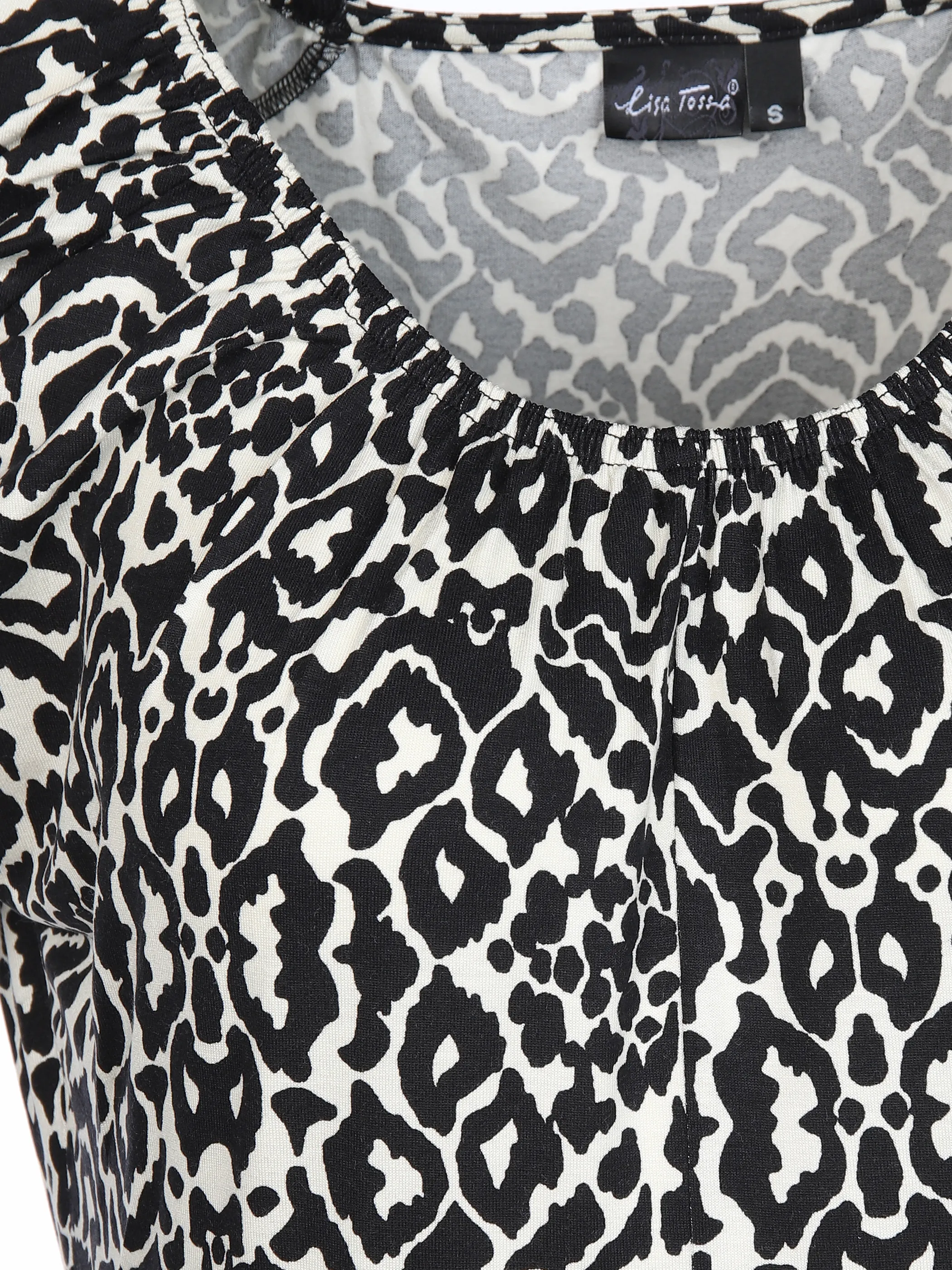 Lisa Tossa Da-Jersey-Kleid m.Alloverprint Weiß 895103 KITTSW 3 Lisa Tossa Da-Jersey-Kleid m.Alloverprint Weiß 895103 KITTSW 3
