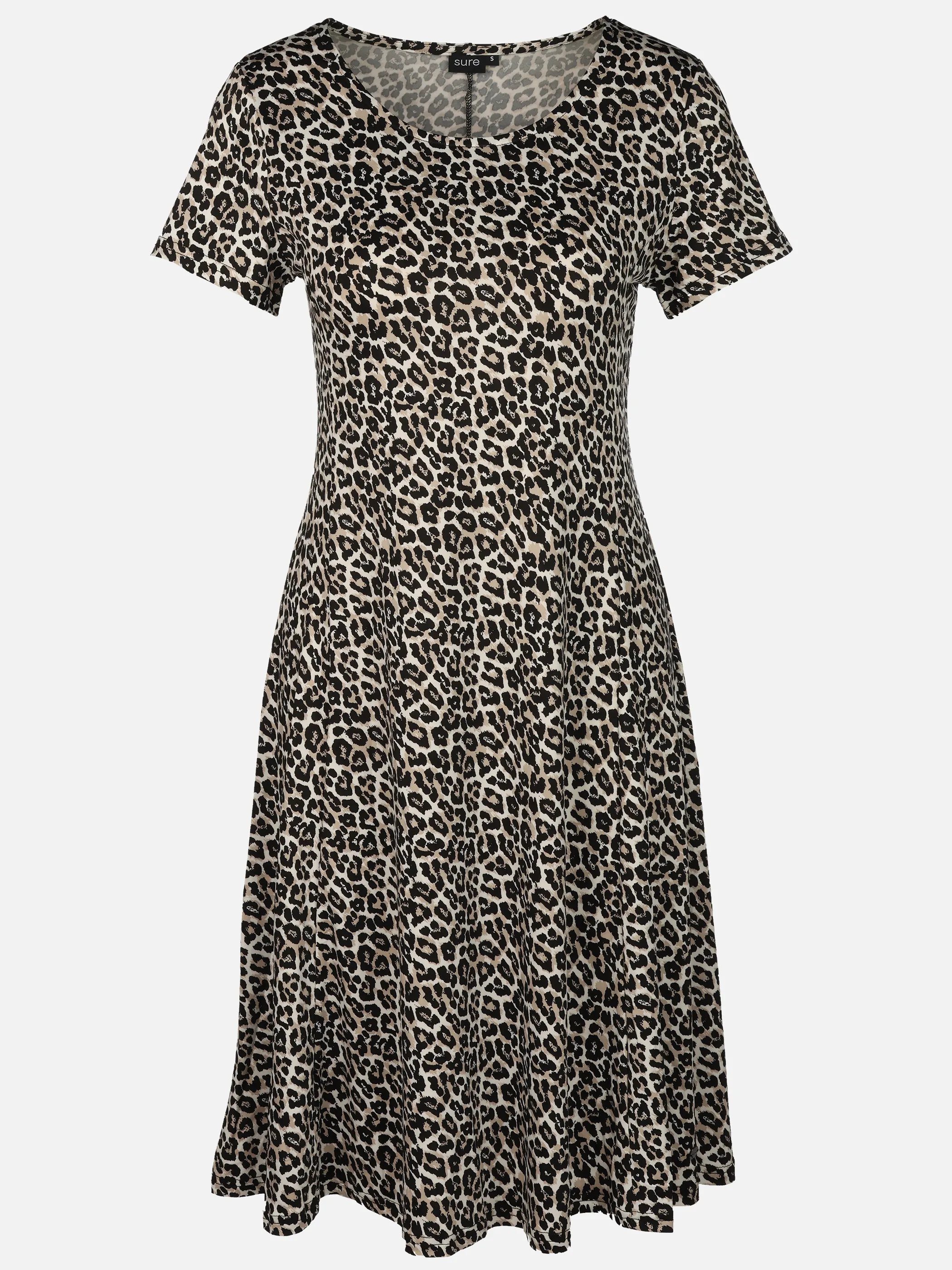 Sure Da-Jerseykleid Alloverprint Schwarz 924180 LEO 1