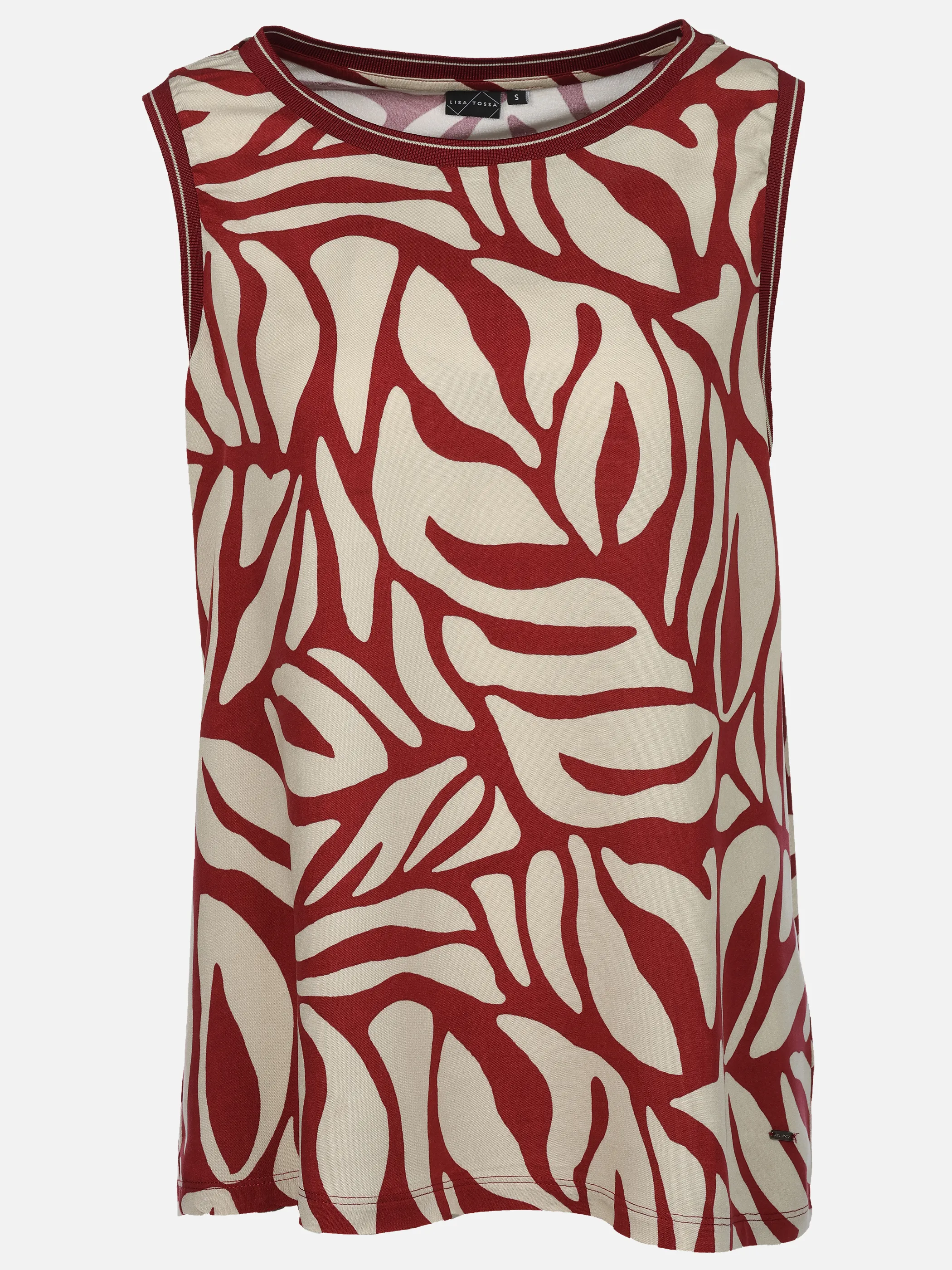 Lisa Tossa Da-Top m. Strick-Bündchen Rot 926186 RHUBARB 1